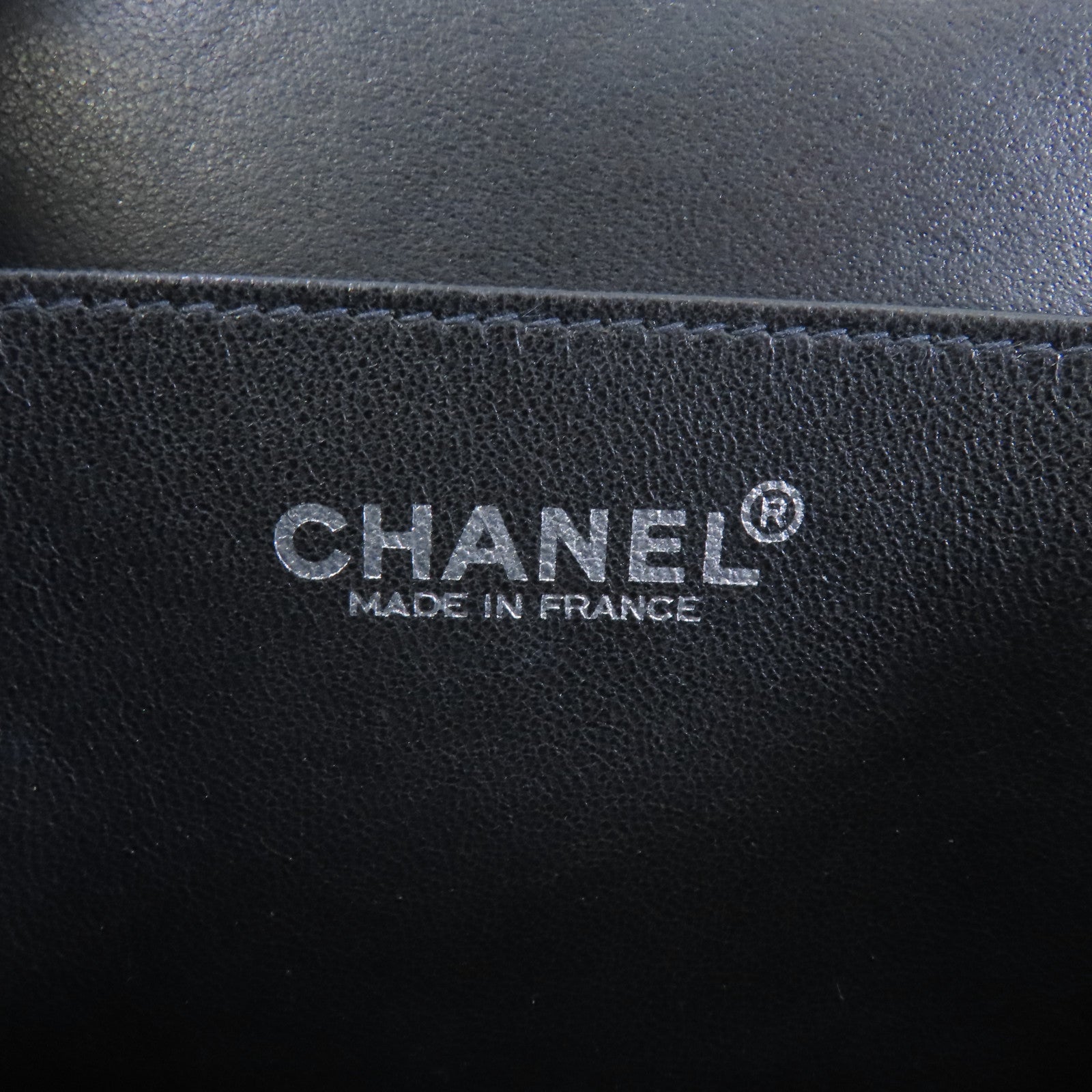 CHANEL 皮革Chain Handbag銀扣鏈帶手挽袋黑色