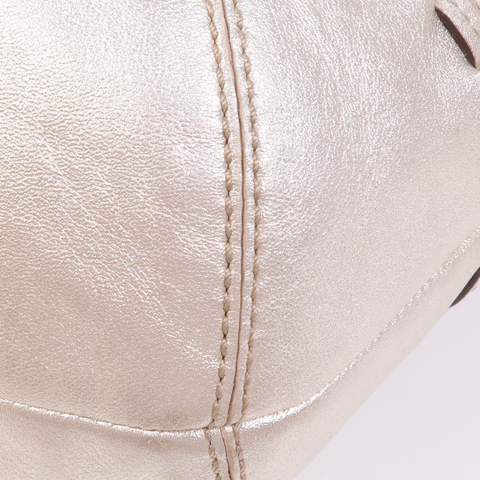 COACH 皮革/帆布Shoulder Bag銀扣肩背袋