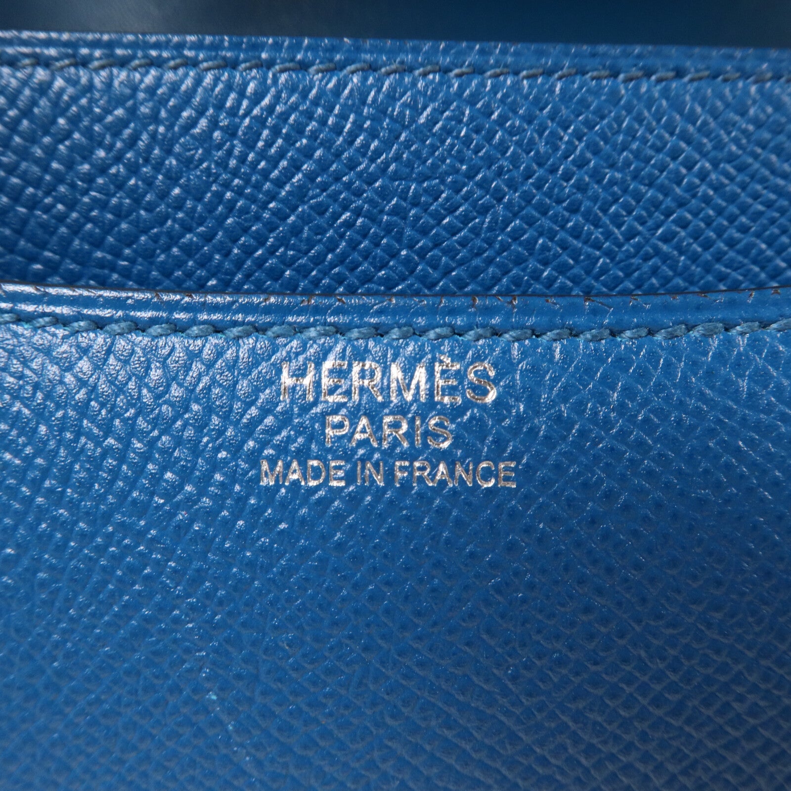 HERMES Epsom皮革Constance 24肩背袋Bleu Izmir