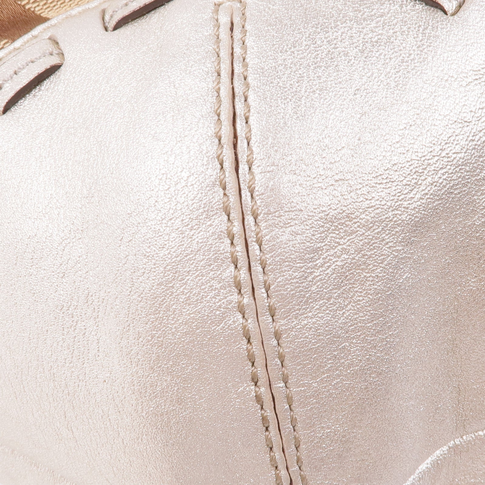 COACH 皮革/帆布Shoulder Bag銀扣肩背袋