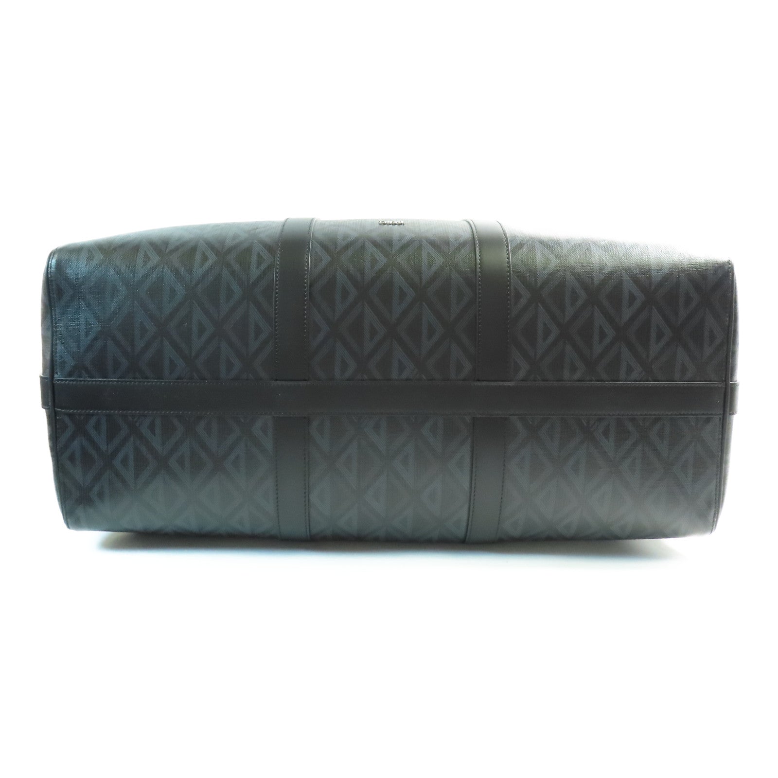 Dior CD Lingot 50 2 Way Shoulder Boston Bag Coated Canvas Black