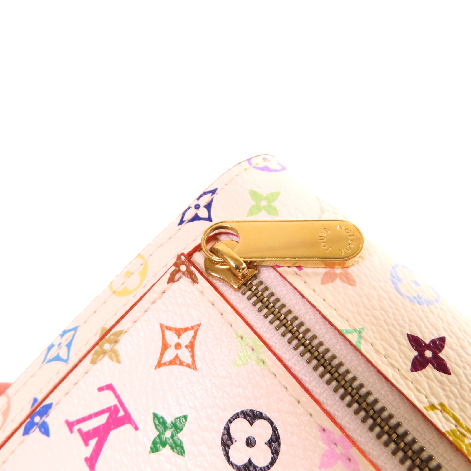 LOUIS VUITTON Monogram Multicolore Koala Short Wallet金扣短錢包白色/彩色