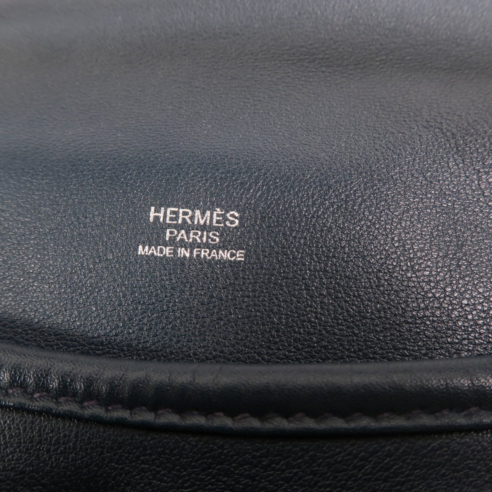 HERMES Sikkim皮革Barda 35銀扣肩背袋