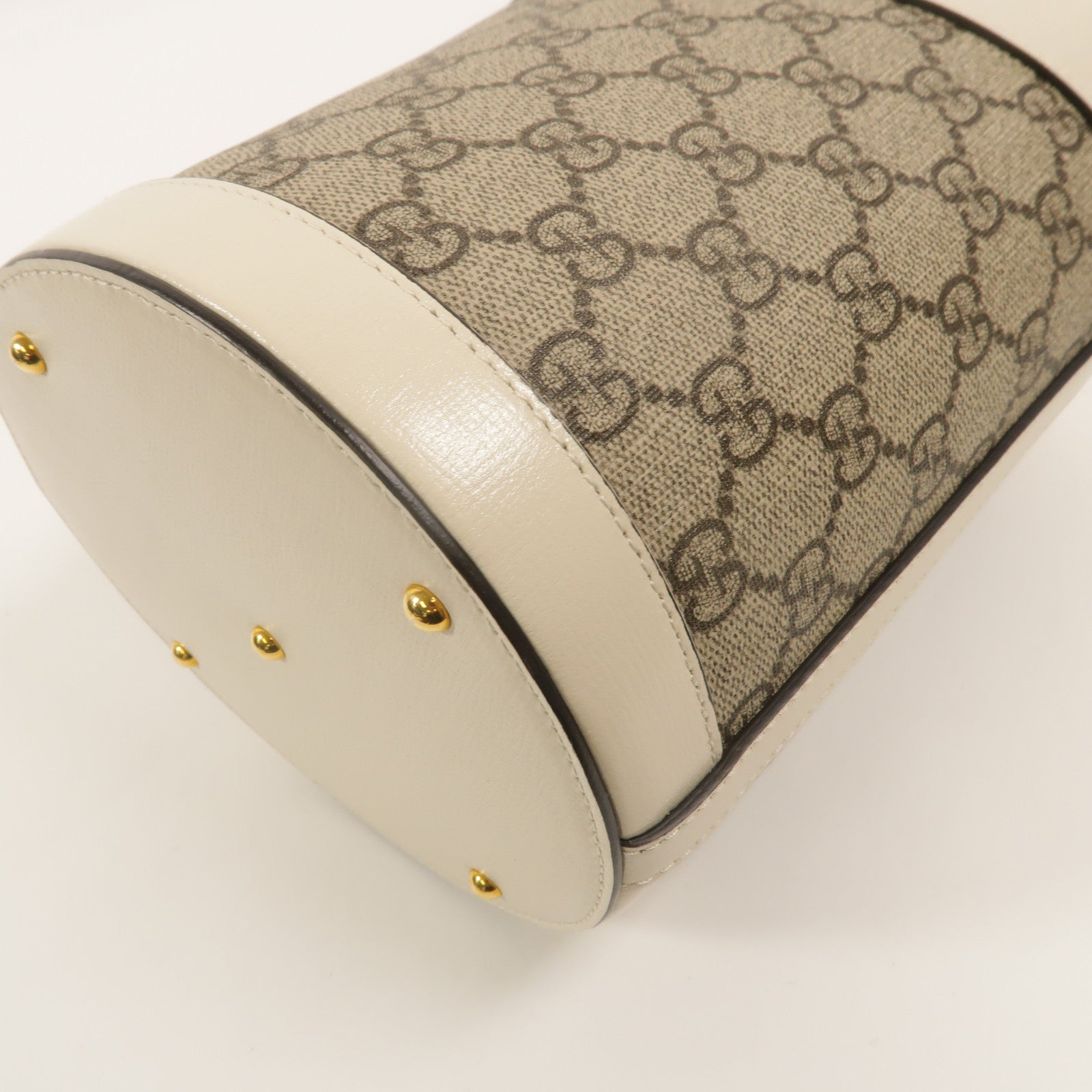 GUCCI 塗層帆布Horsebit 1955 Small Bucket肩背袋