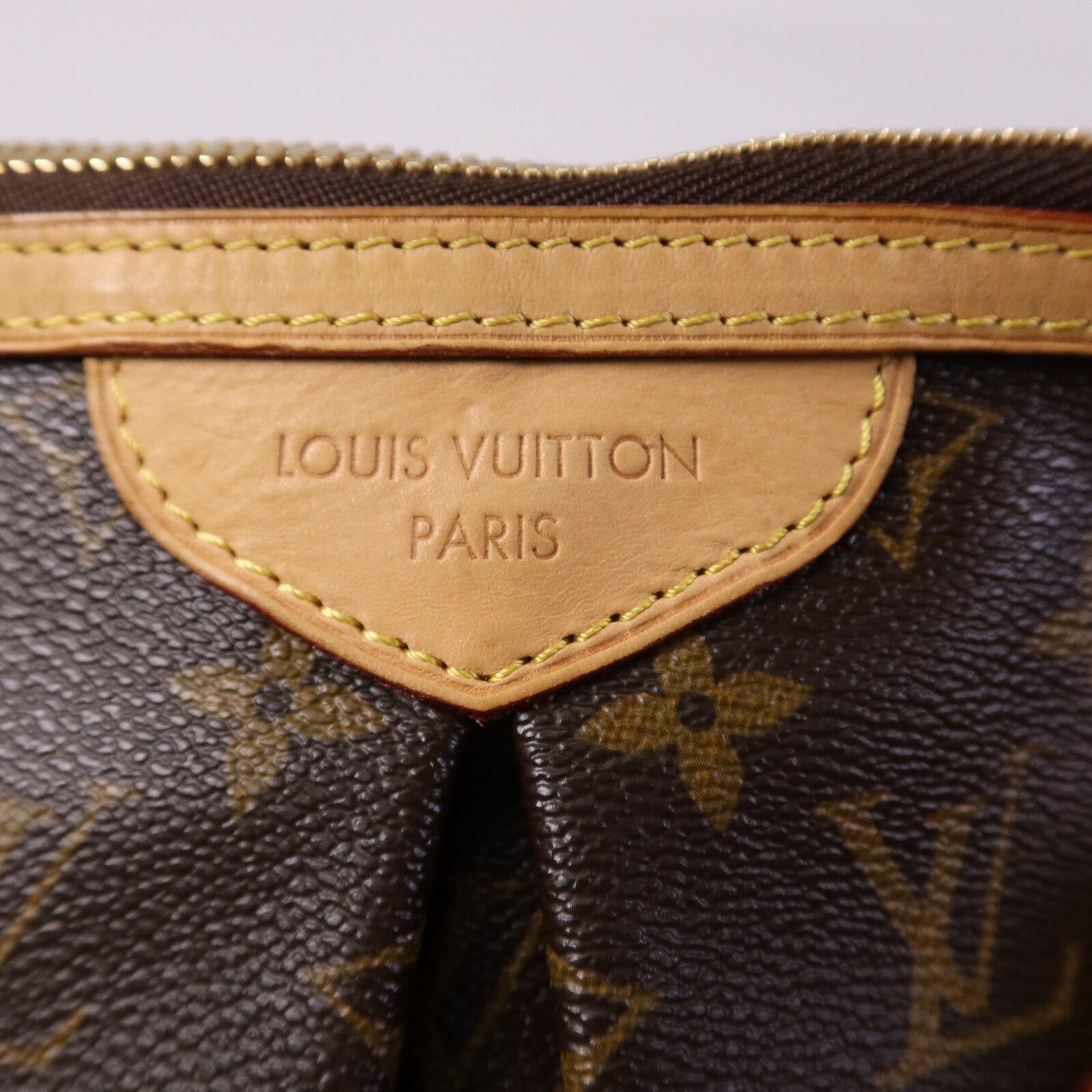 LOUIS VUITTON Monogram Palermo GM金扣手挽肩背兩用袋棕色