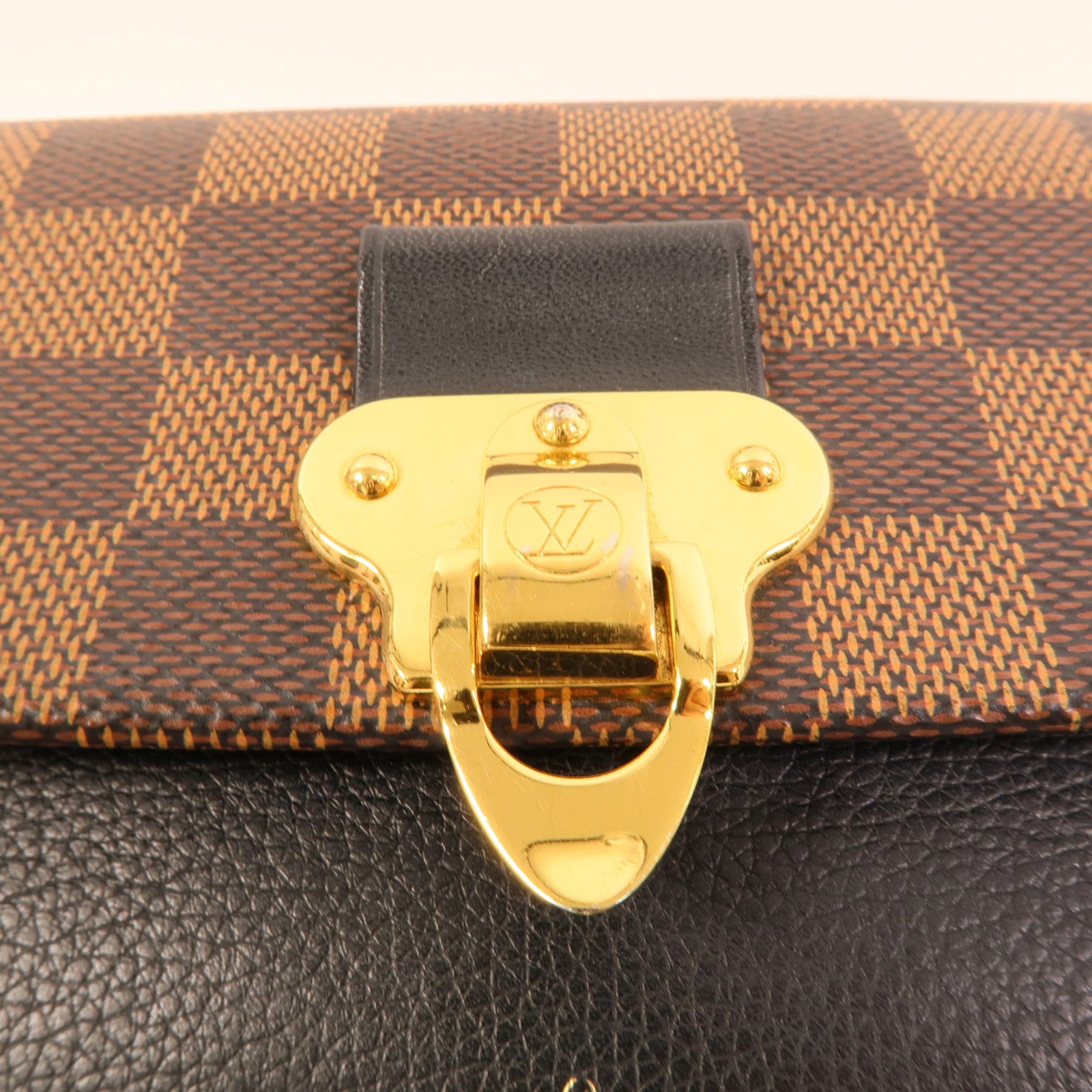 LOUIS VUITTON Damier Vavin PM金扣鏈帶肩背袋