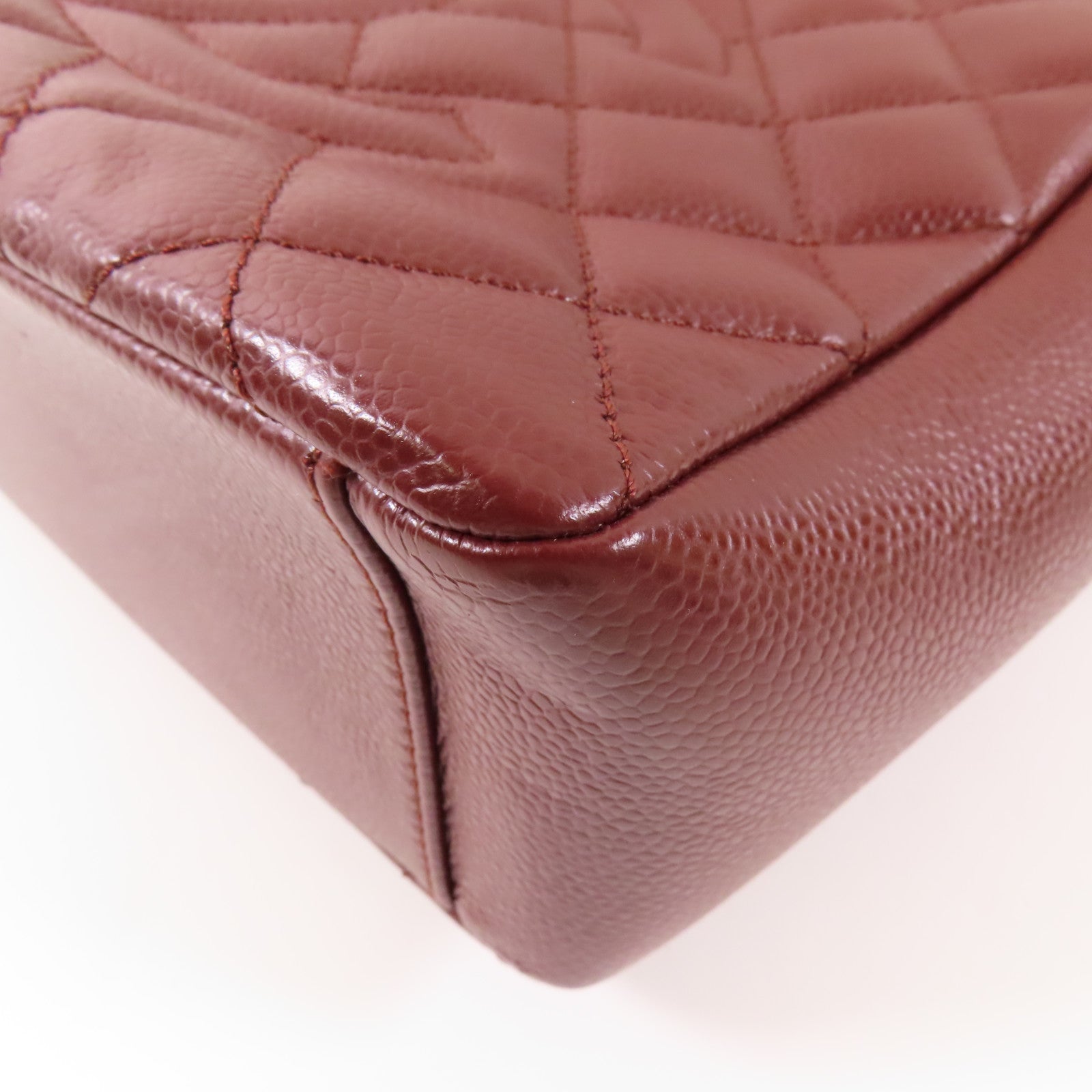 CHANEL 牛皮皮革PST Petite Shopping Tote Bag銀扣鏈帶肩背袋