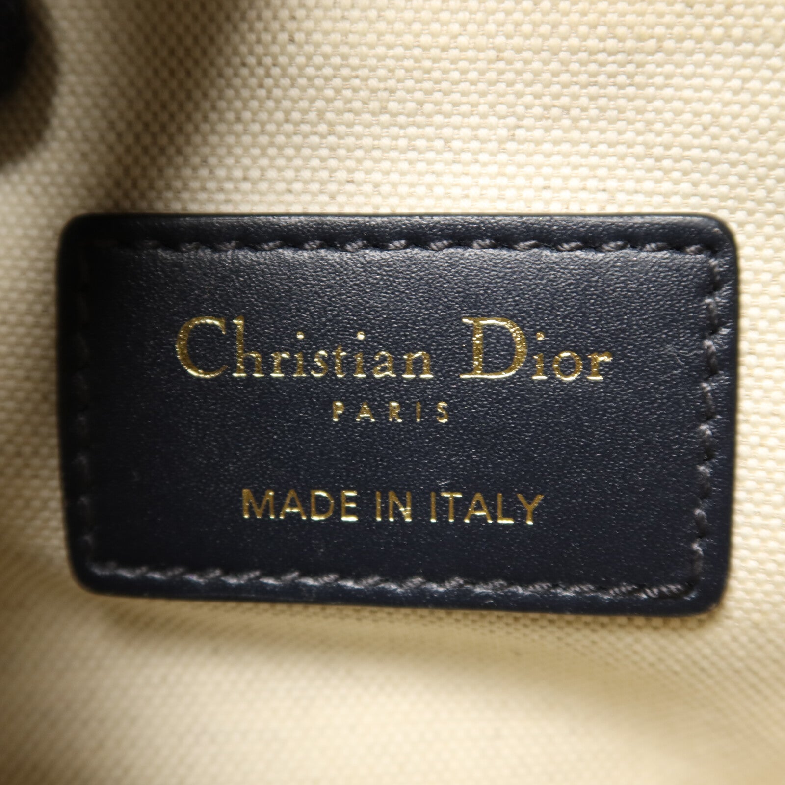 Dior 帆布Mini Saddle金扣肩背袋