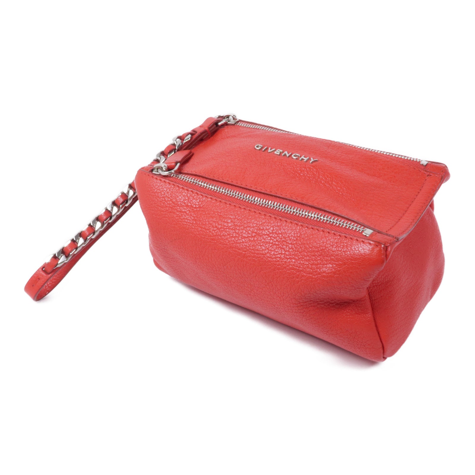 GIVENCHY 牛皮皮革Clutch Bag銀扣手拿包