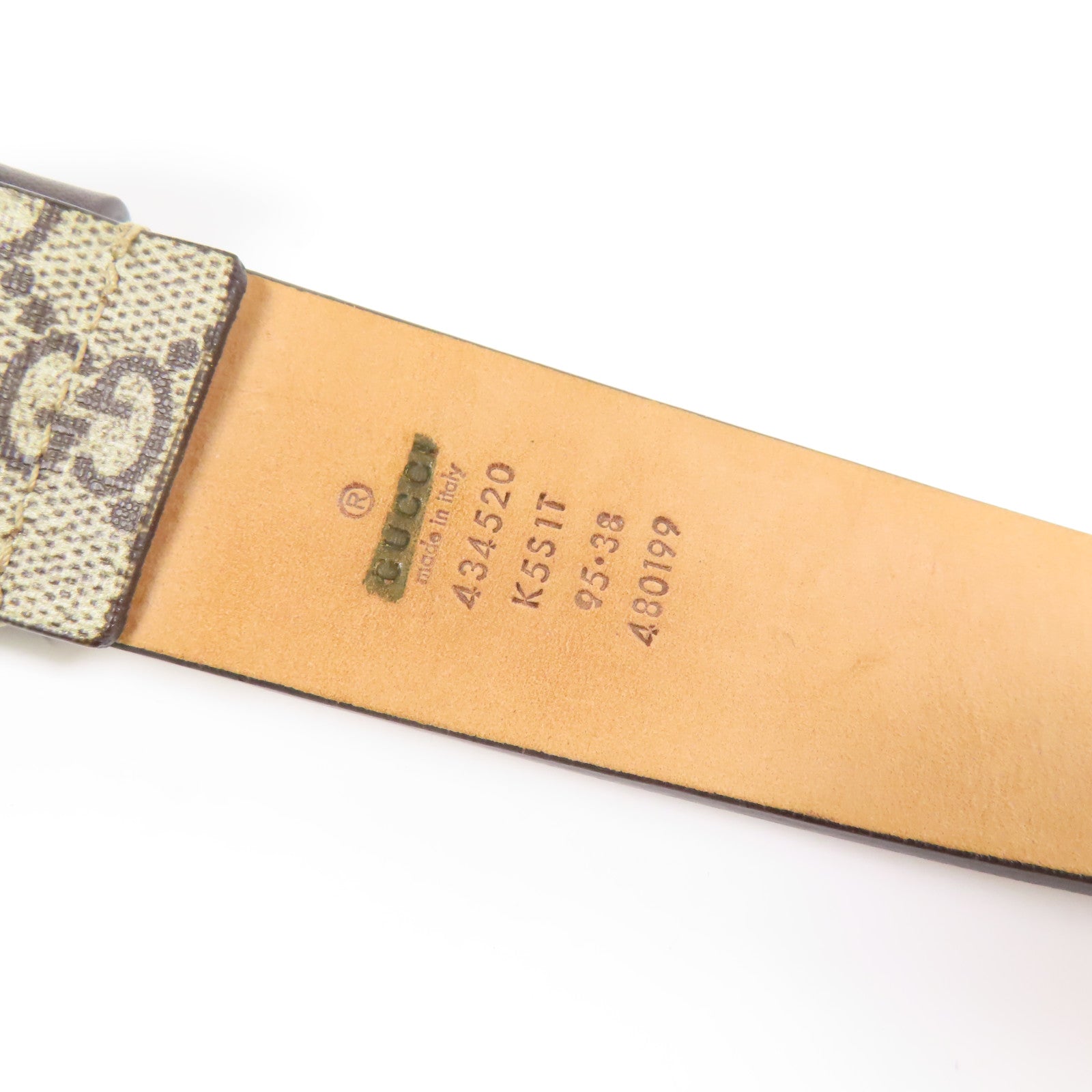 GUCCI 塗層帆布Belt 95cm皮帶