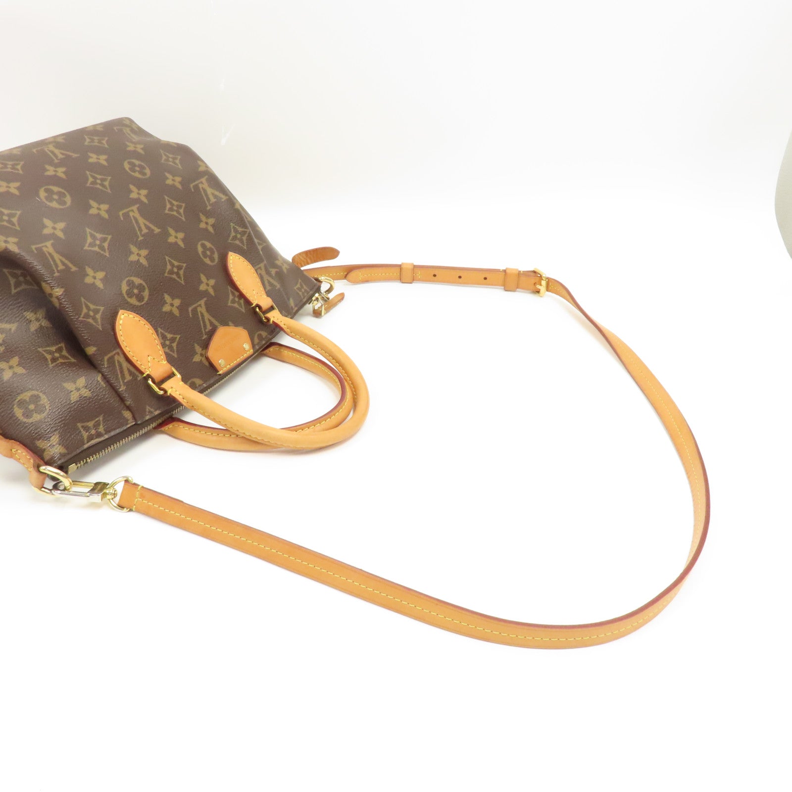 LOUIS VUITTON 【激減優惠】Monogram Turenne PM金扣手挽肩背兩用袋棕色