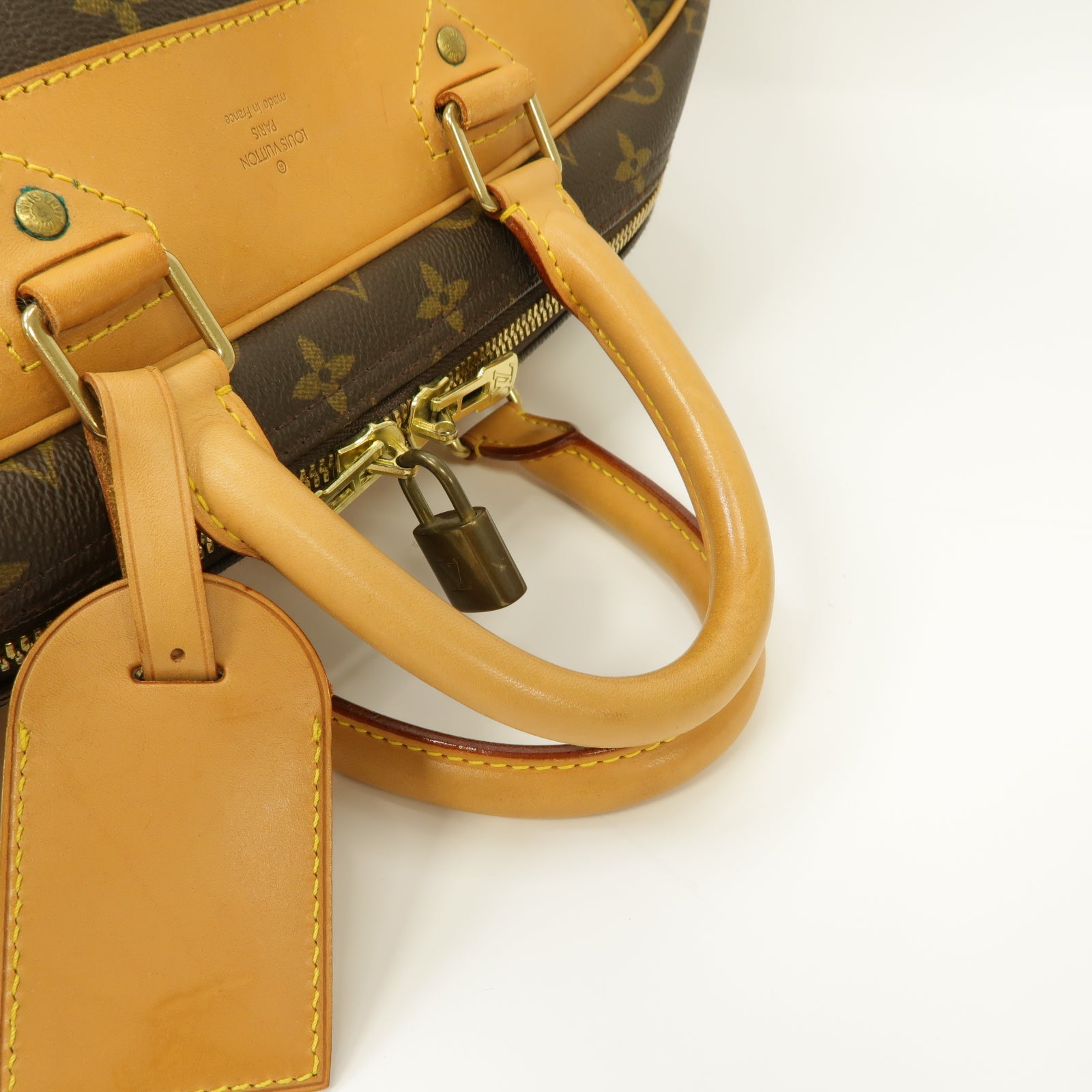 LOUIS VUITTON Monogram Evasion金扣手挽袋棕色