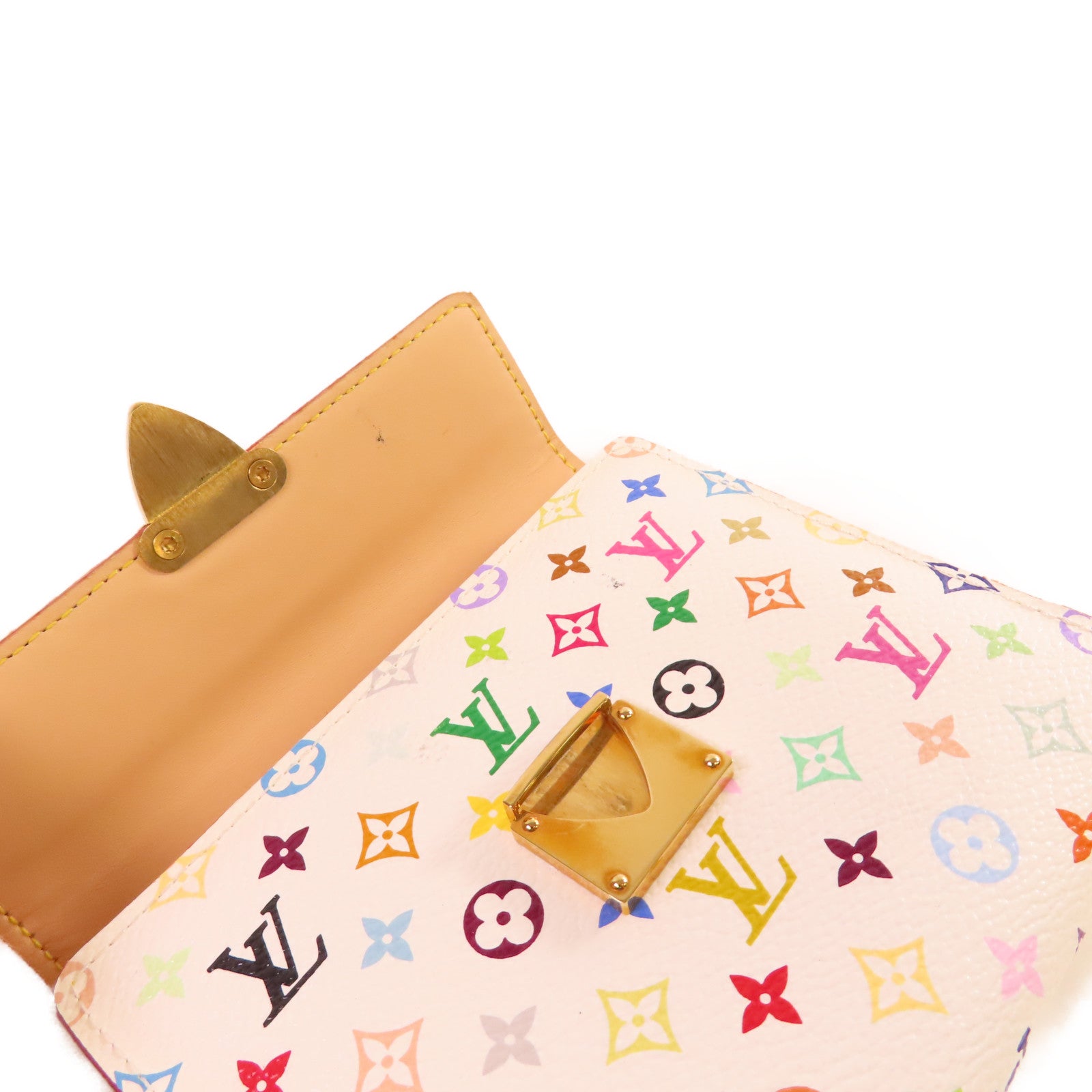 LOUIS VUITTON Monogram Multicolore Koala Short Wallet金扣短錢包白色/彩色