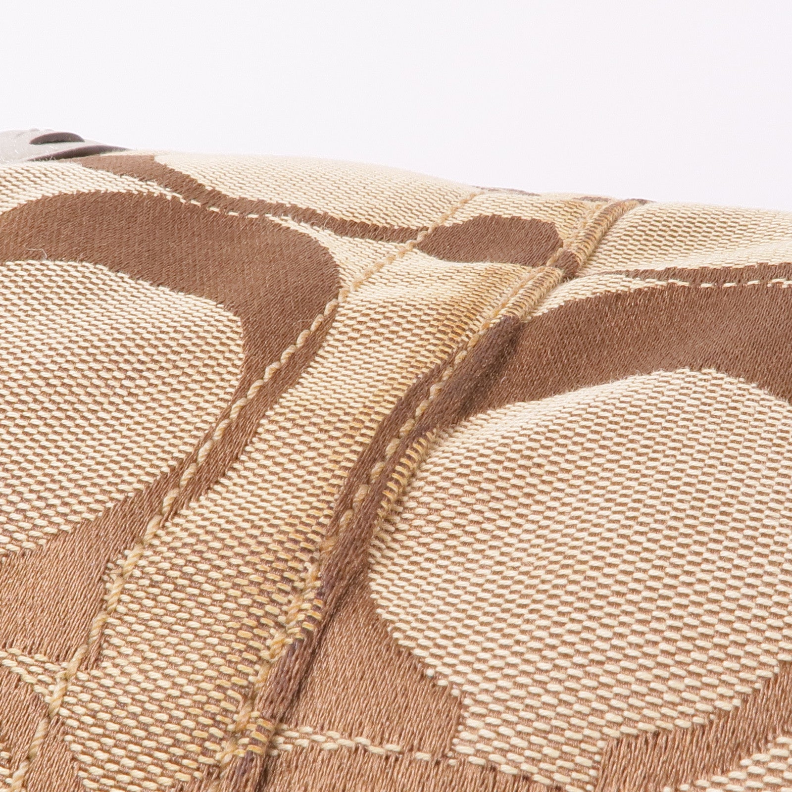 COACH 皮革/帆布Shoulder Bag銀扣肩背袋