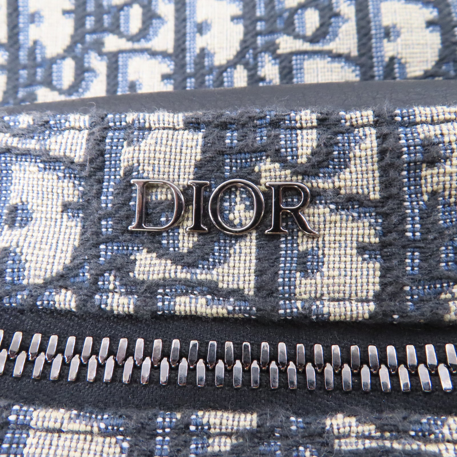 Dior 帆布Rider Backpack銀扣背包藍色