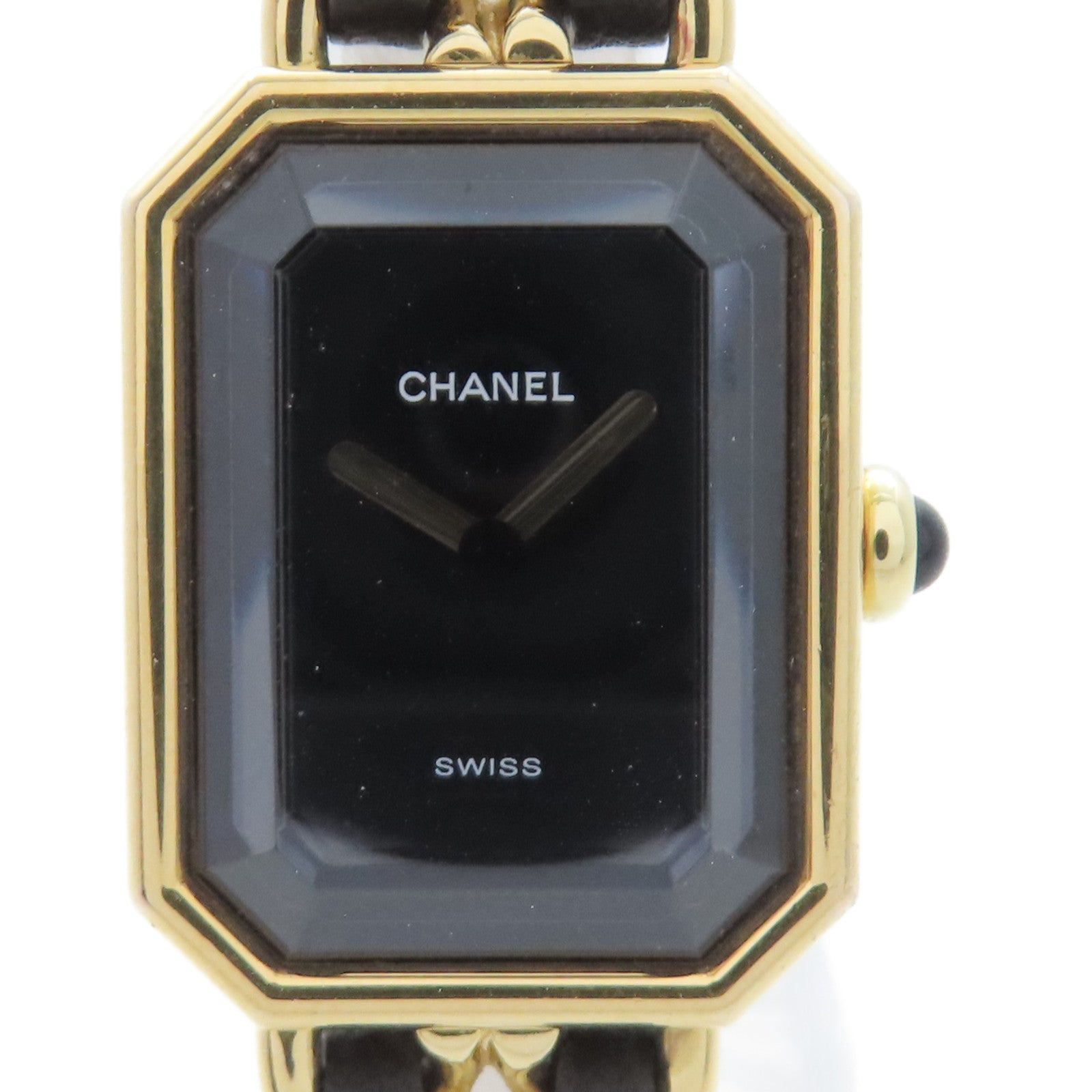 CHANEL Premiere M鍍金手錶石英機芯黑色