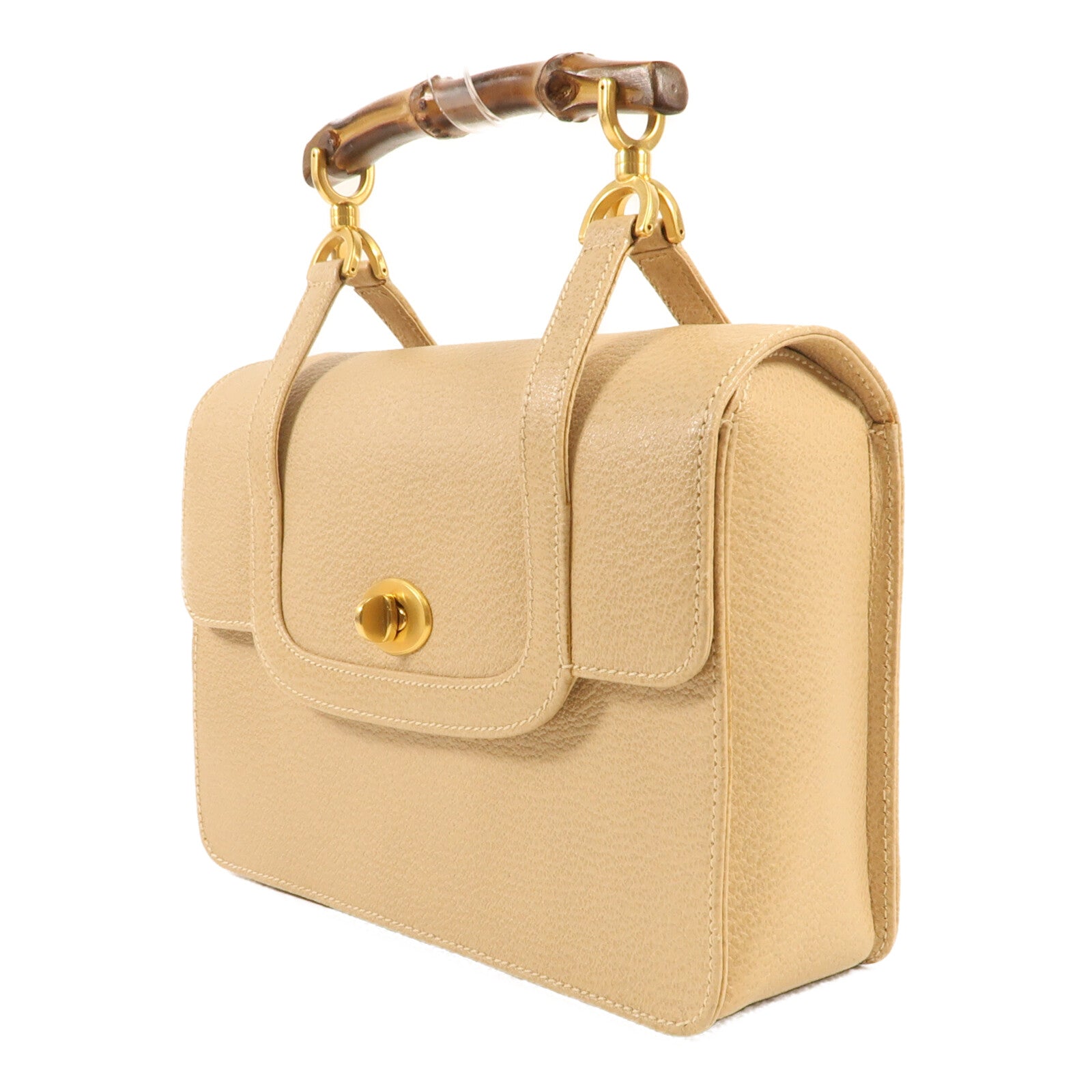 GUCCI 牛皮皮革Hand Bag金扣手挽袋