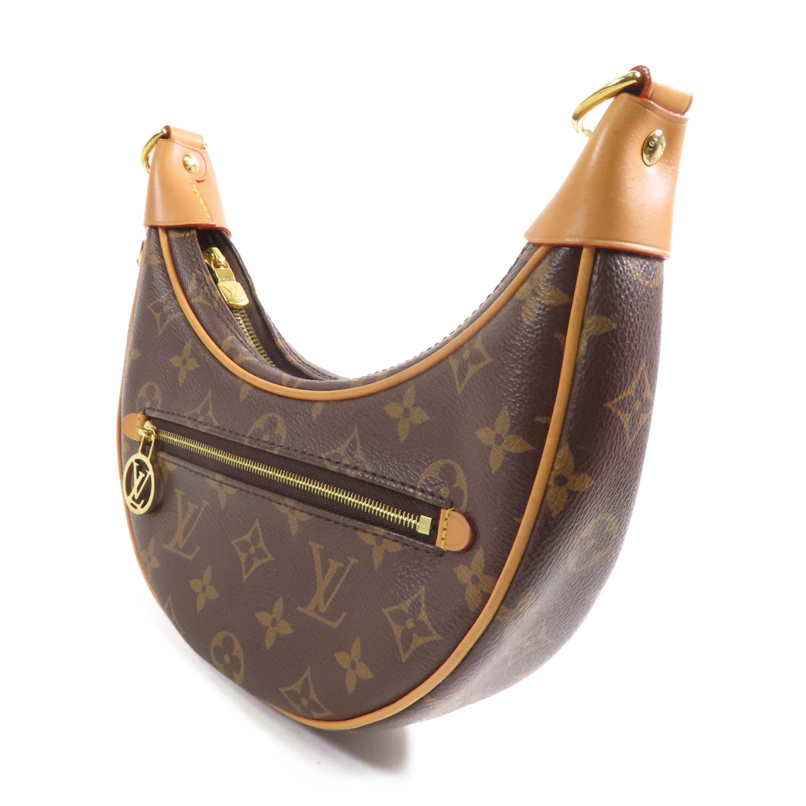 LOUIS VUITTON LV GHW Loop 2 Way Shoulder Bag M81098 Monogram Brown