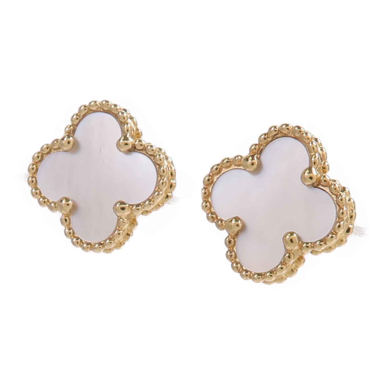 Van Cleef & Arpels 18K黃金Sweet Alhambra Earrings珍珠母貝耳環