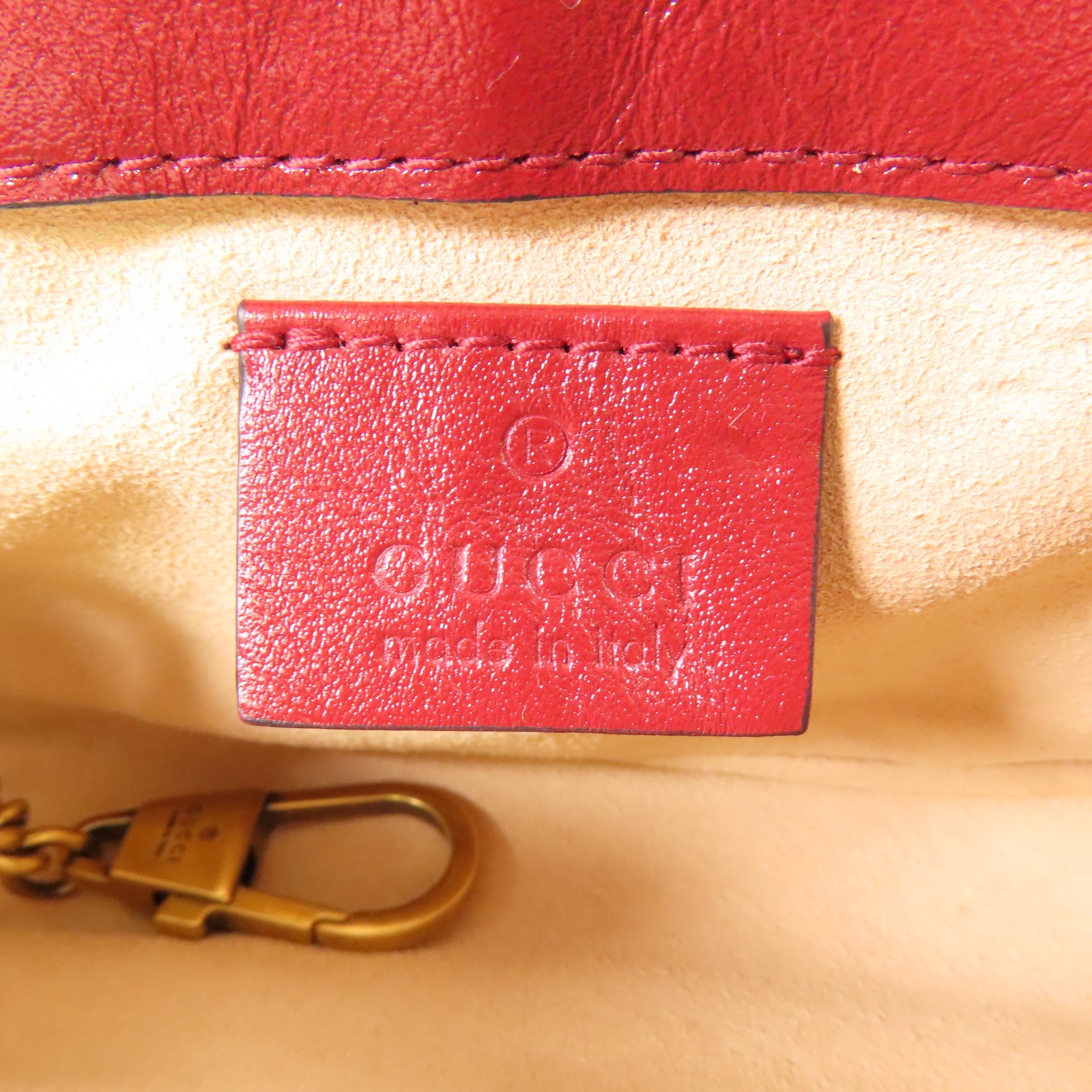 GUCCI 牛皮皮革Shoulder Bag金扣鏈帶肩背袋