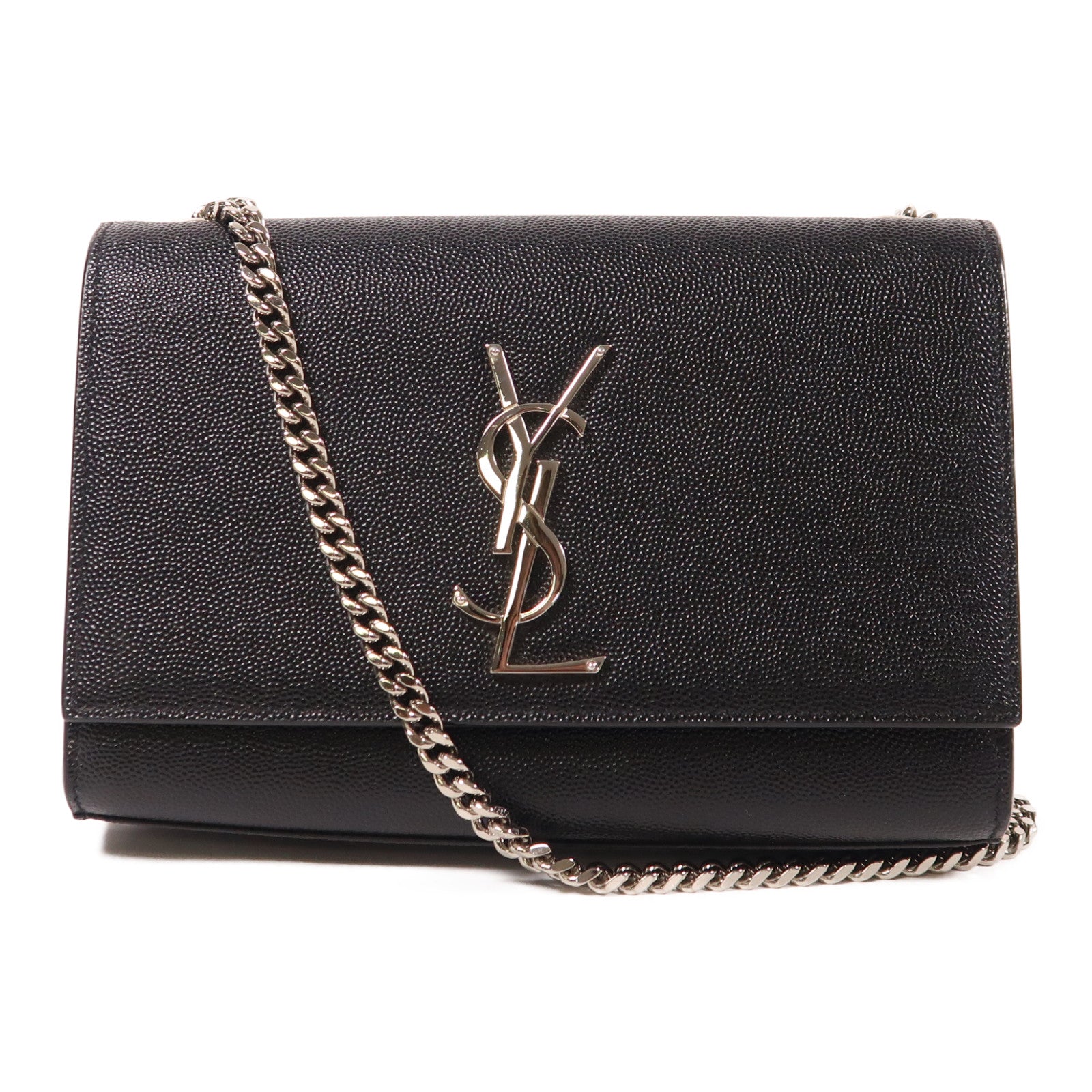 SAINT LAURENT 牛皮皮革Kate銀扣肩背袋