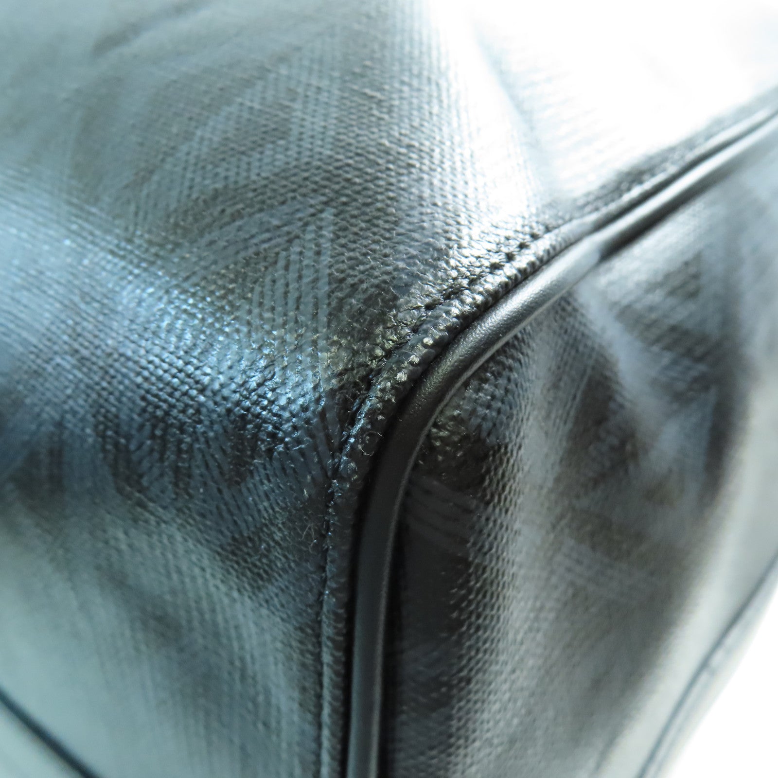 Dior CD Lingot 50 2 Way Shoulder Boston Bag Coated Canvas Black