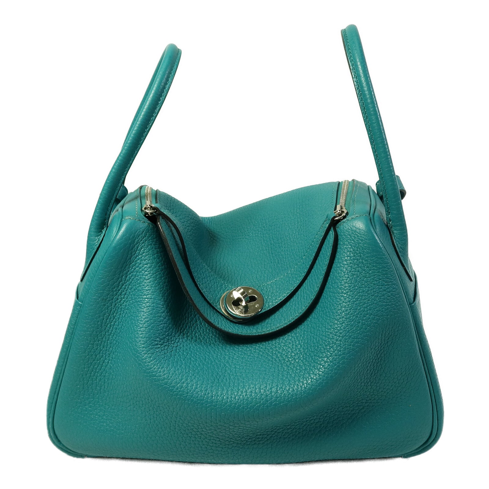 HERMES 皮革Lindy 26手挽肩背兩用袋Bleu Paon