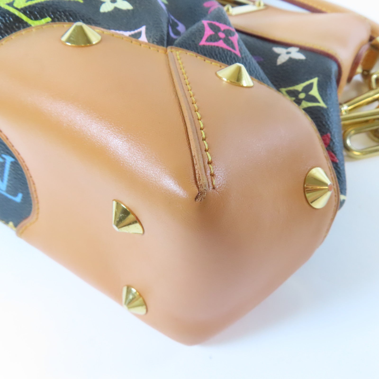 LOUIS VUITTON Monogram Multicolore Judy MM金扣手挽肩背兩用袋黑色/啡色
