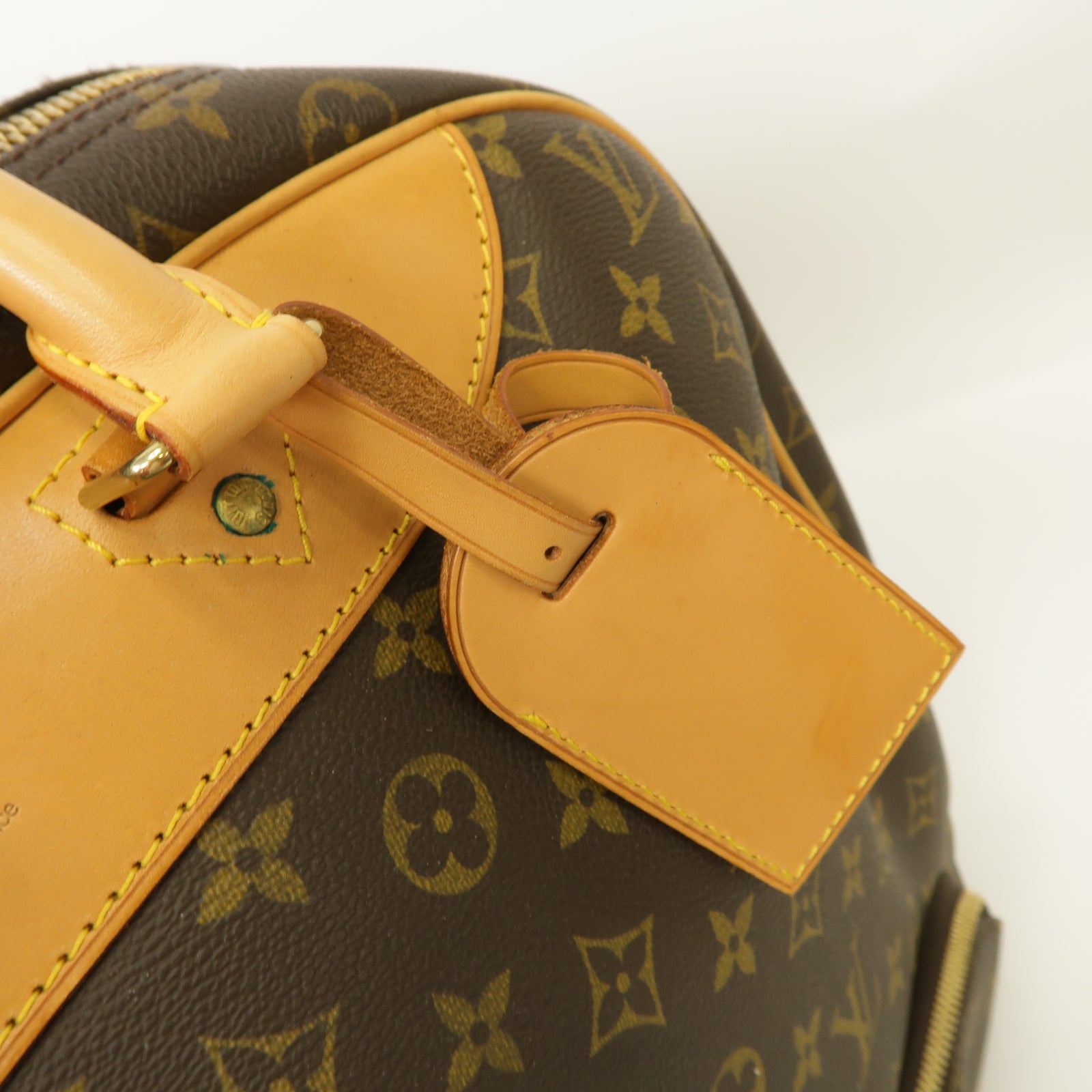 LOUIS VUITTON Monogram Evasion金扣手挽袋棕色