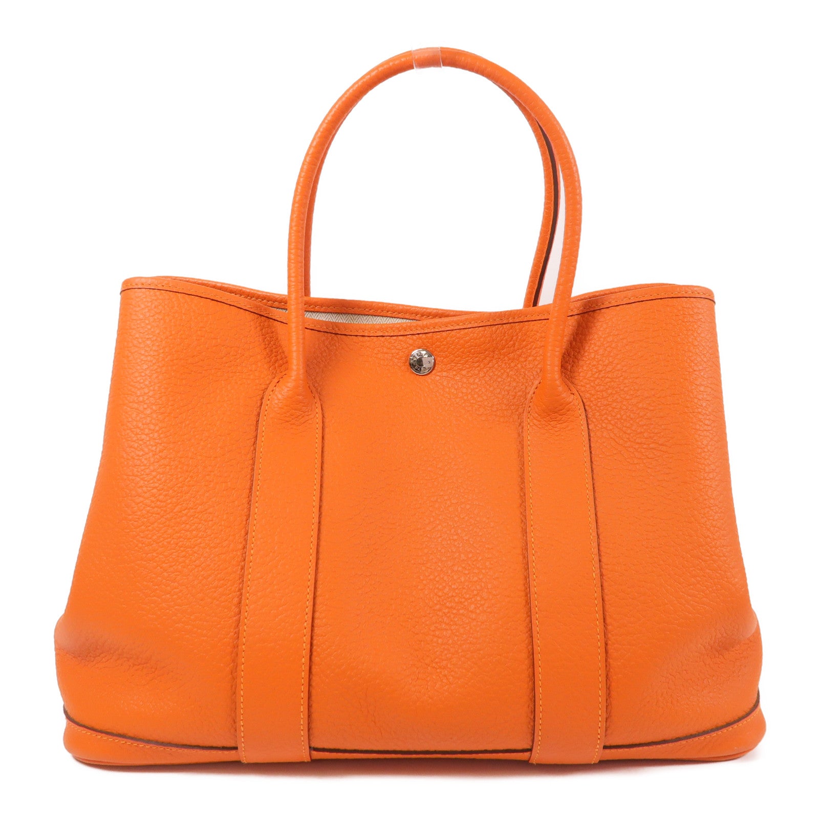 HERMES Negonda皮革Garden Party PM銀扣手挽袋