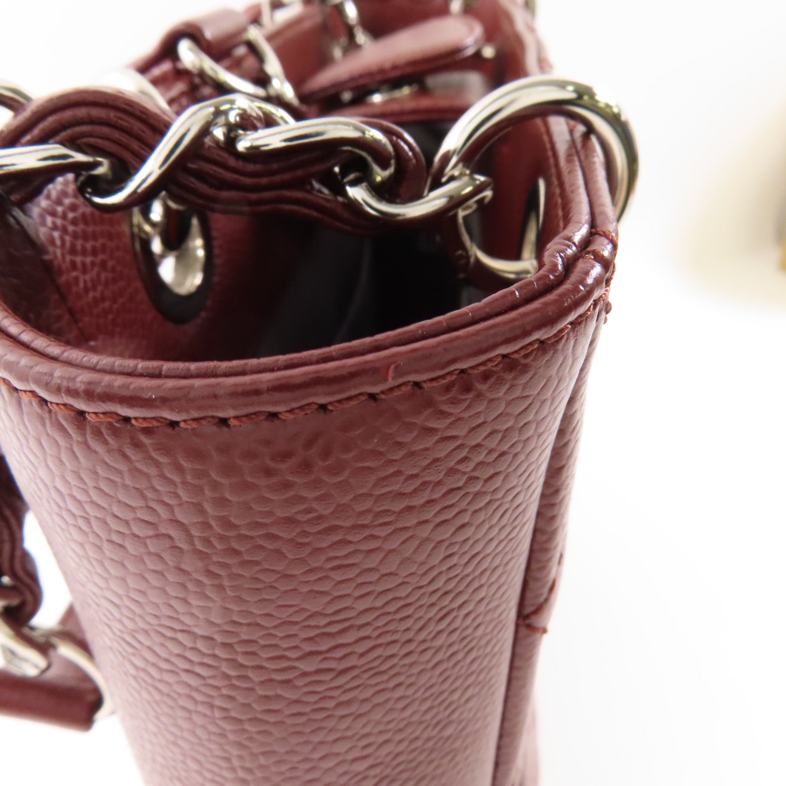 CHANEL 牛皮皮革PST Petite Shopping Tote Bag銀扣鏈帶肩背袋