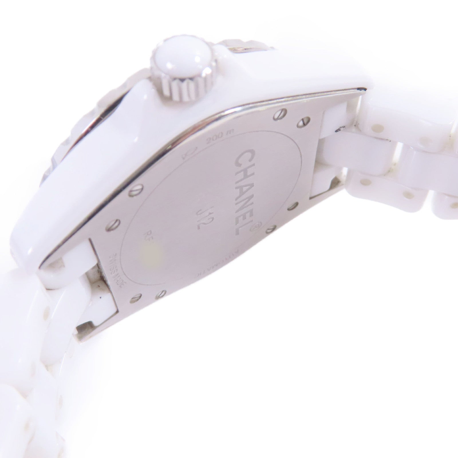 CHANEL J12 Watch陶瓷銀扣自動機芯手錶白色