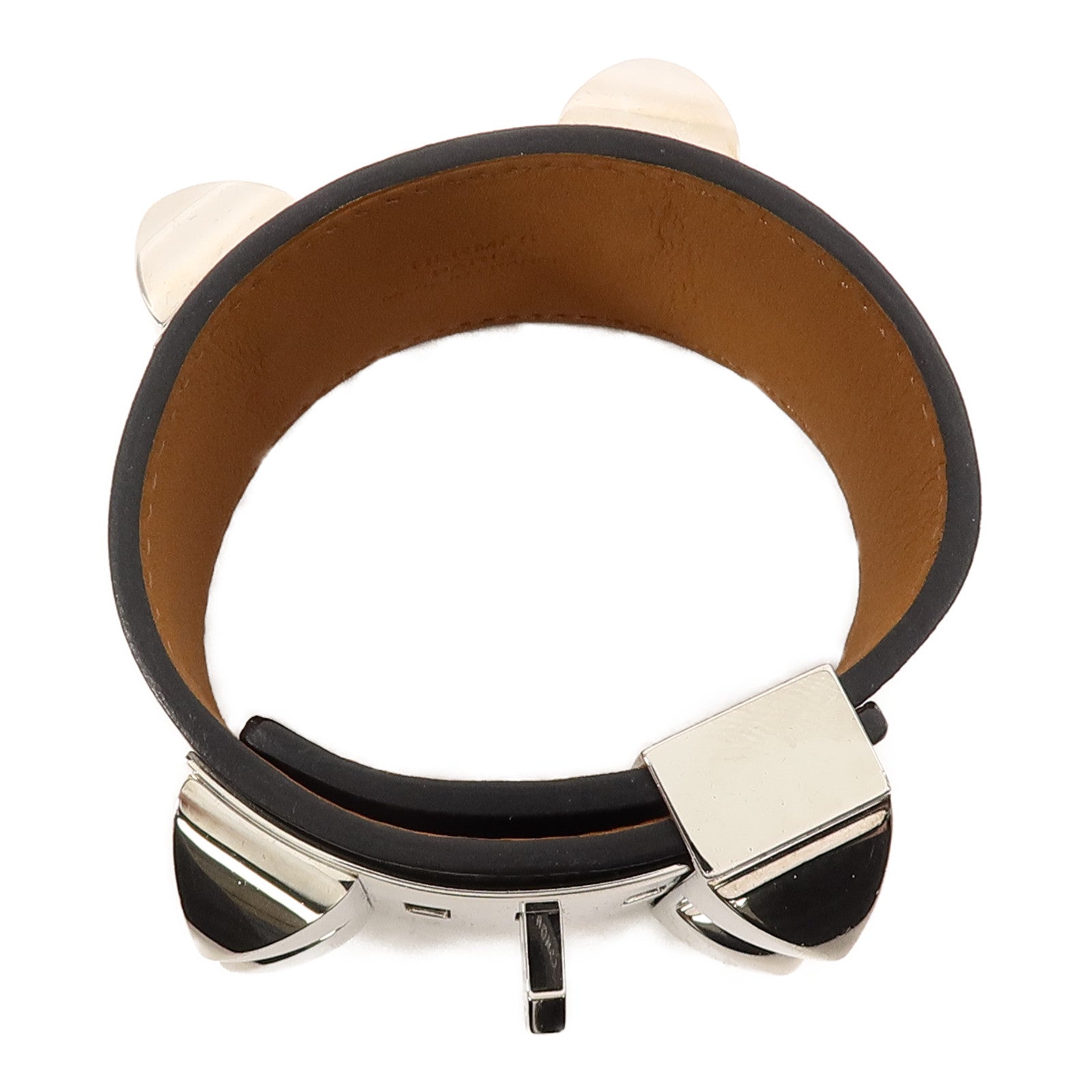 HERMES Swift皮革Collier De Chien Bracelet手帶Ebene
