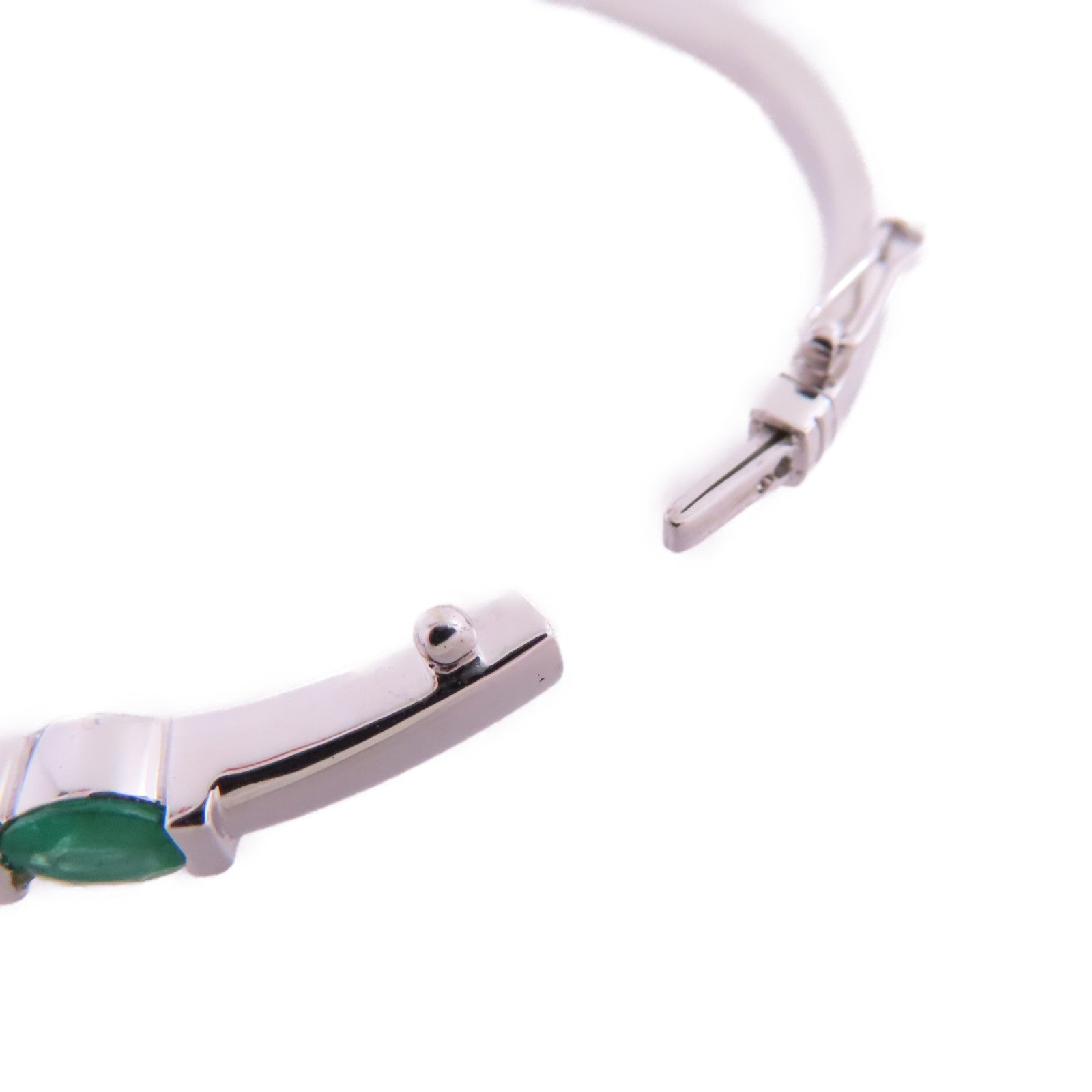 JEWELRY 18K白金/綠寶石/鑽石Emerald Diamond Bangle手鐲