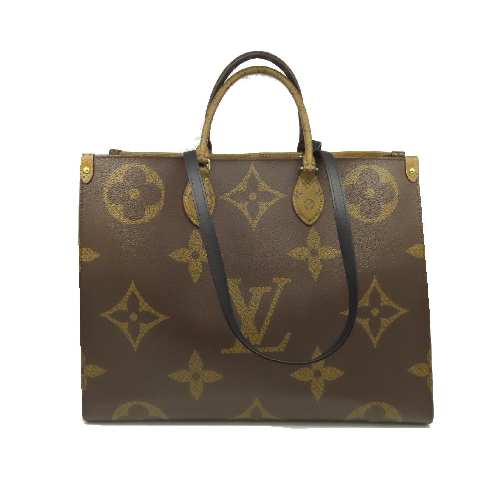 LOUIS VUITTON 【激減優惠】Monogram On The Go 2Way Tote Bag金扣手挽肩背兩用袋啡色