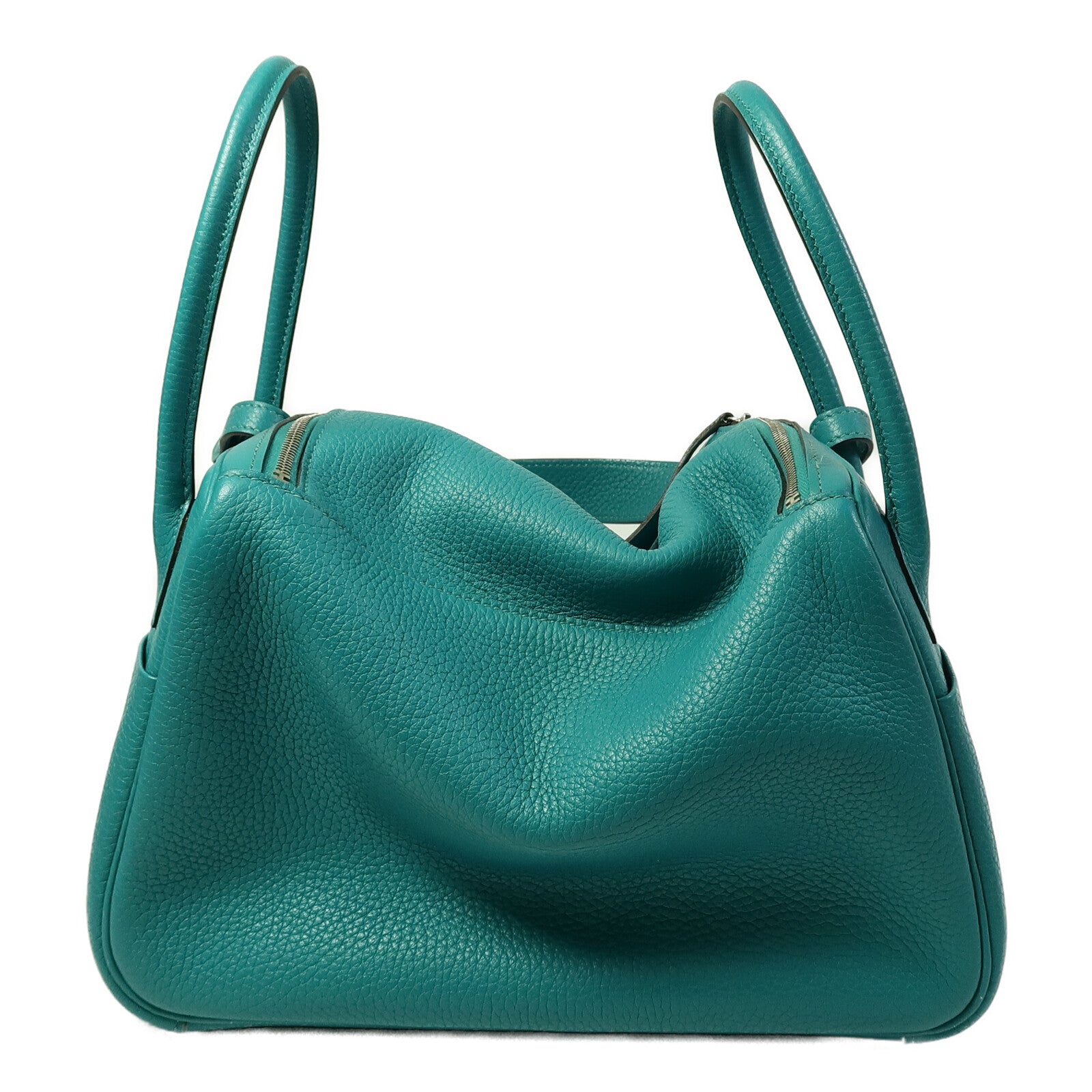 HERMES 皮革Lindy 26手挽肩背兩用袋Bleu Paon