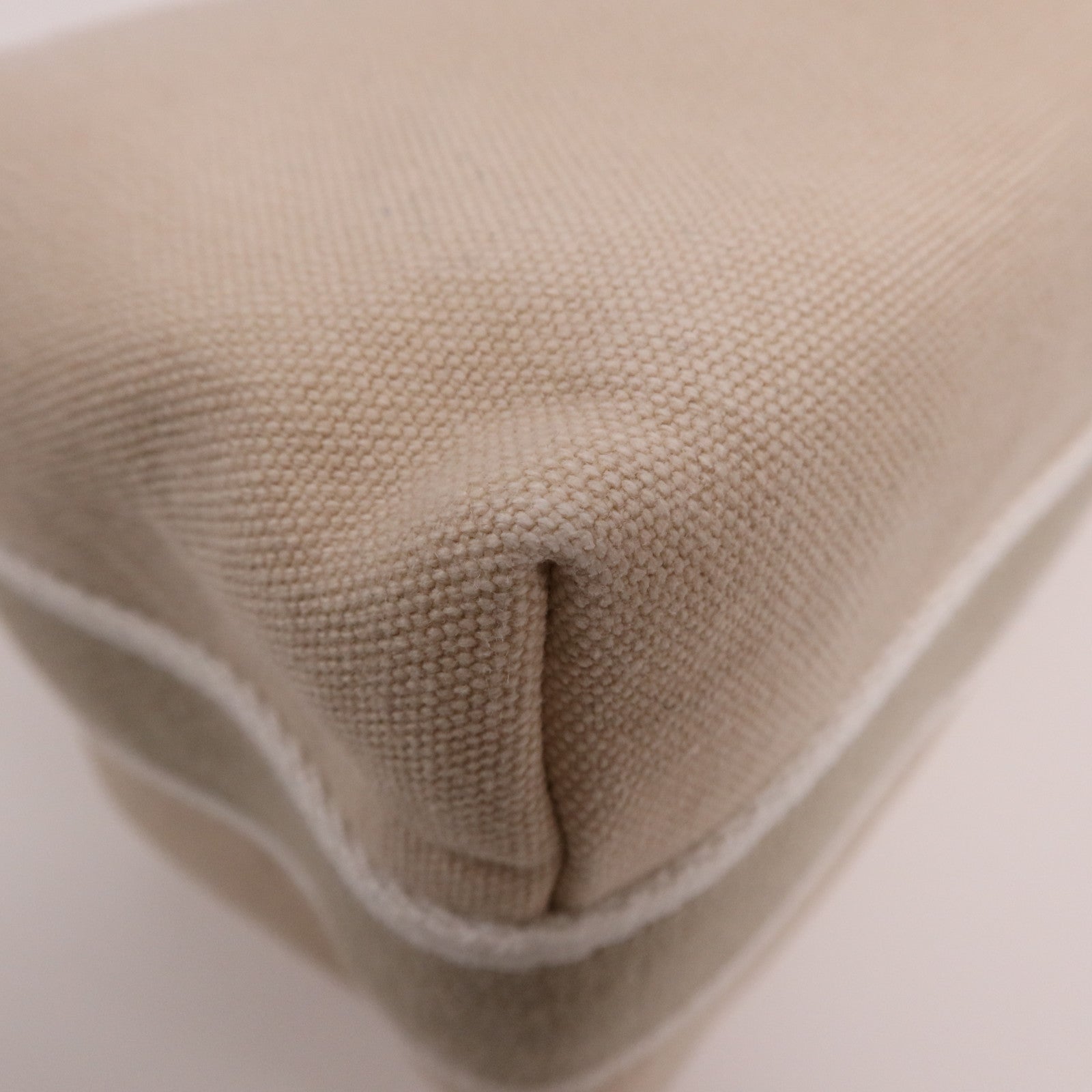 HERMES 帆布Bride A Brac PM銀扣手挽袋Beige