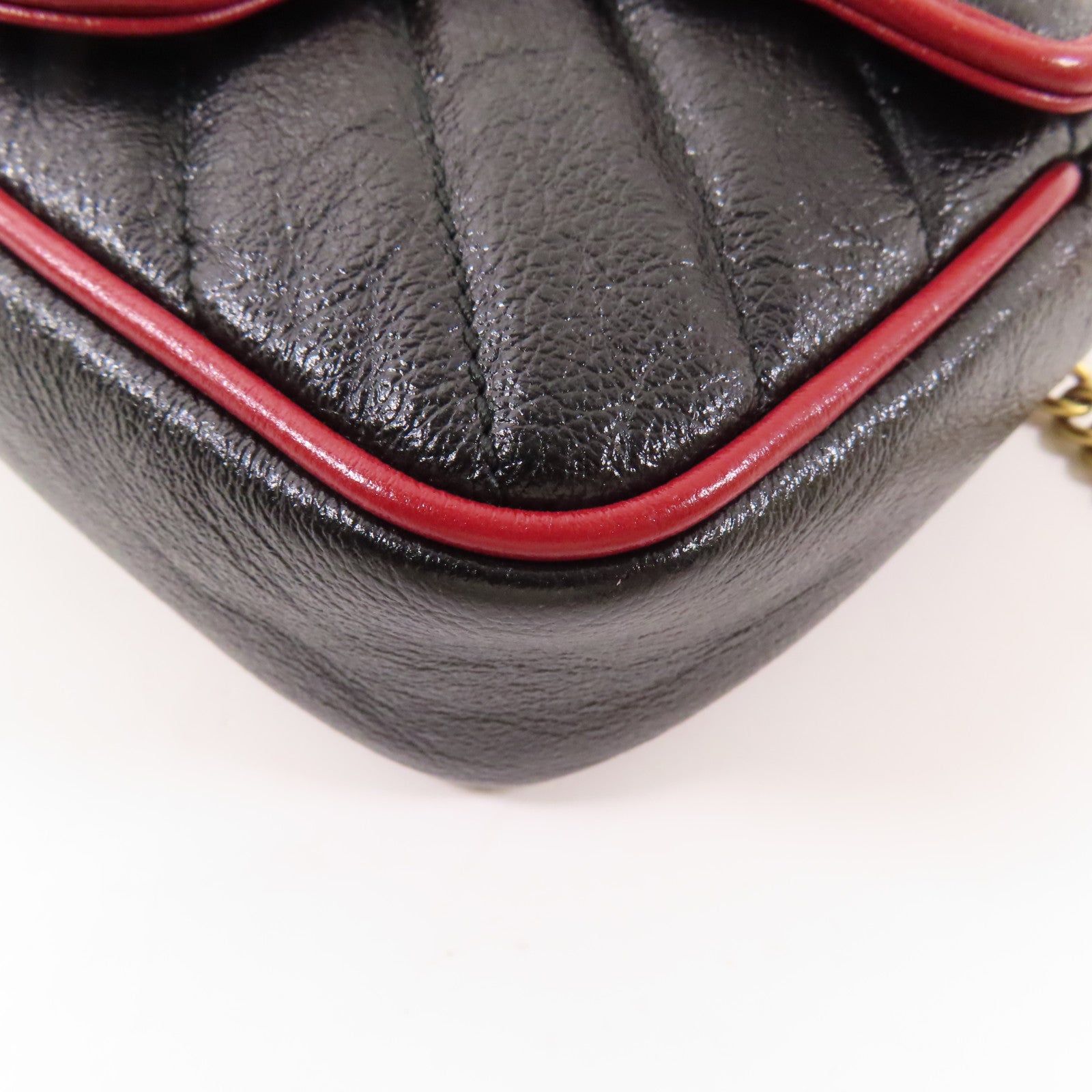 GUCCI 牛皮皮革Shoulder Bag金扣鏈帶肩背袋