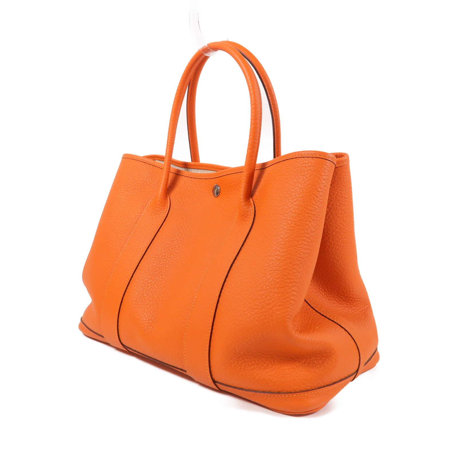 HERMES Negonda皮革Garden Party PM銀扣手挽袋