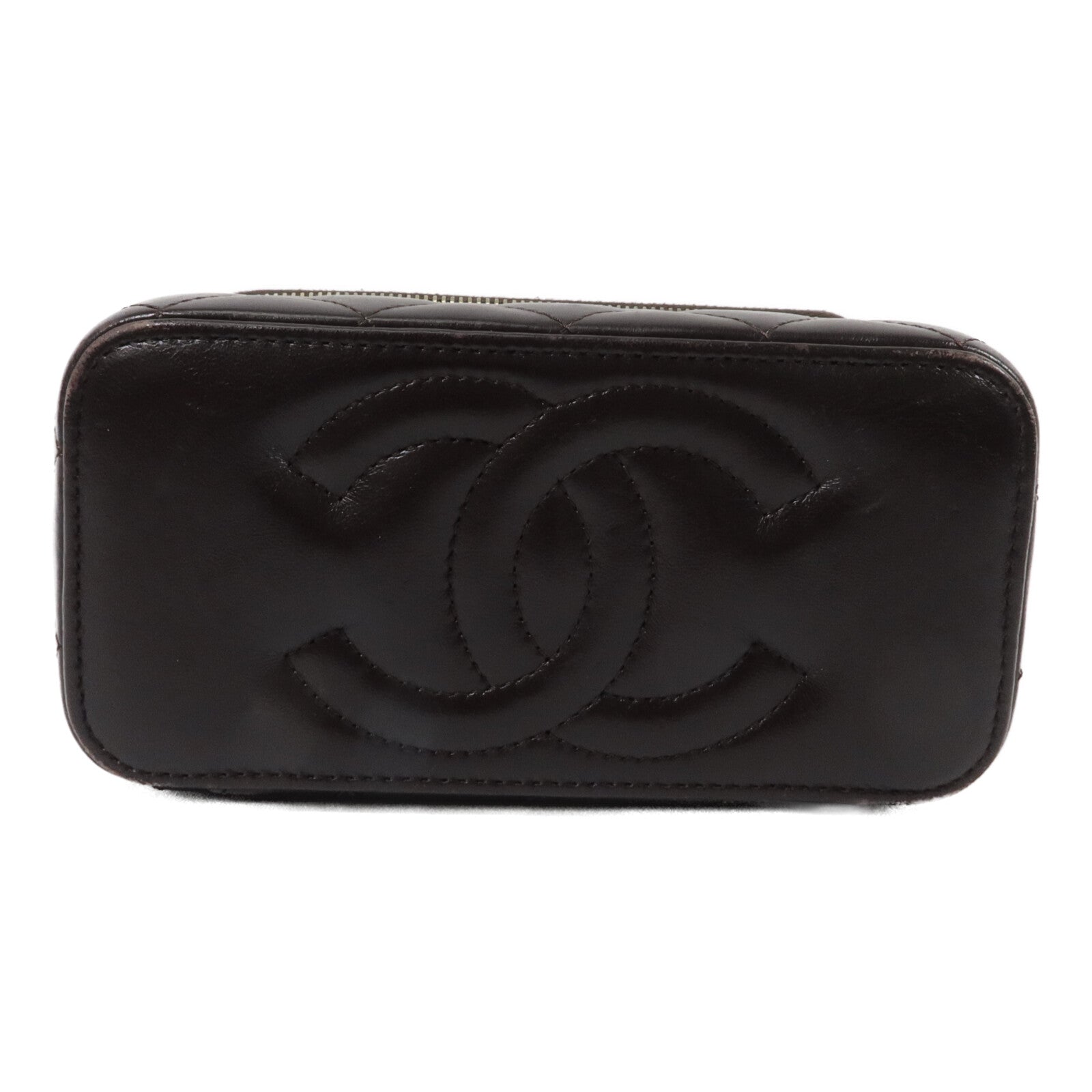 CHANEL 羊皮皮革Vanity Case鏈帶肩背袋