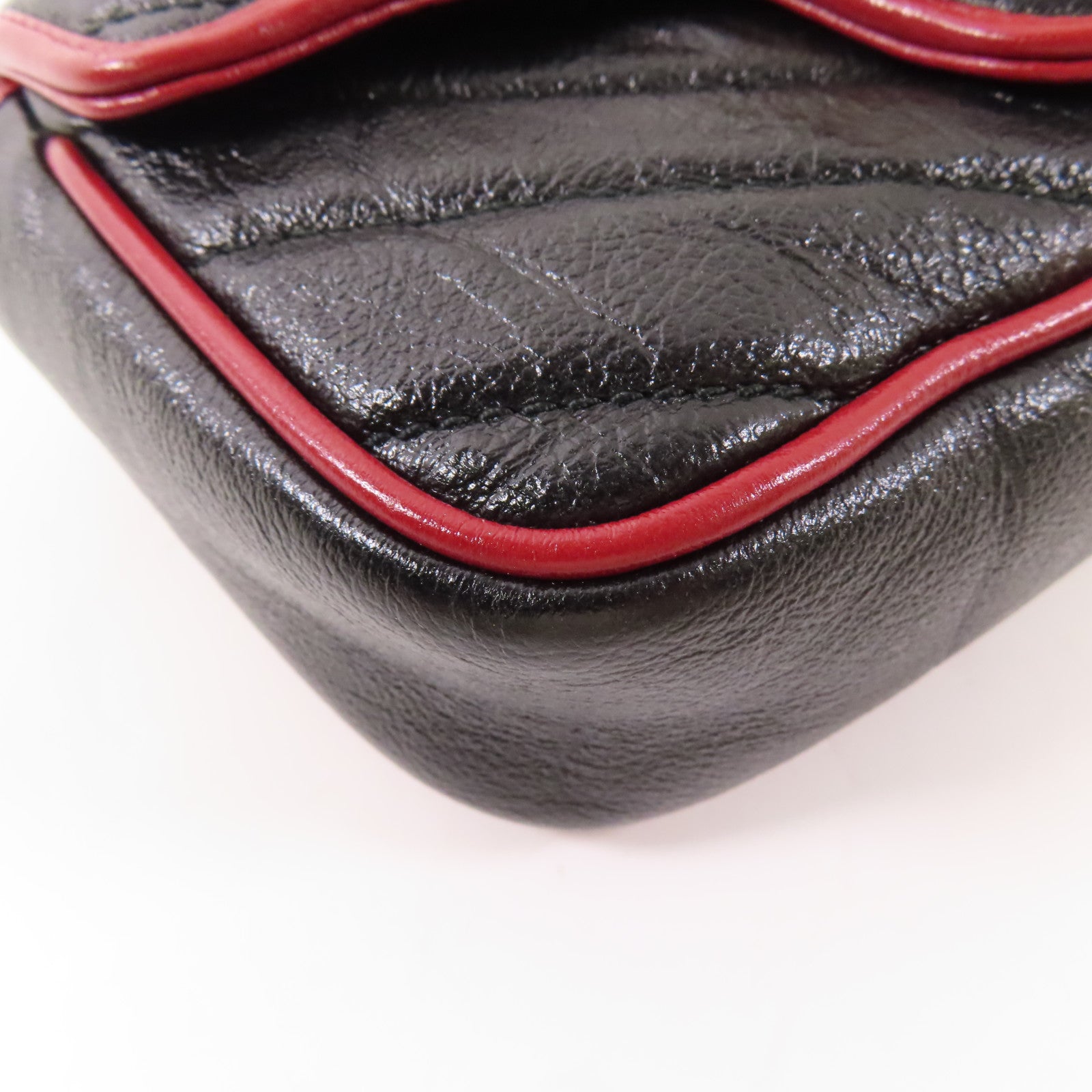 GUCCI 牛皮皮革Shoulder Bag金扣鏈帶肩背袋