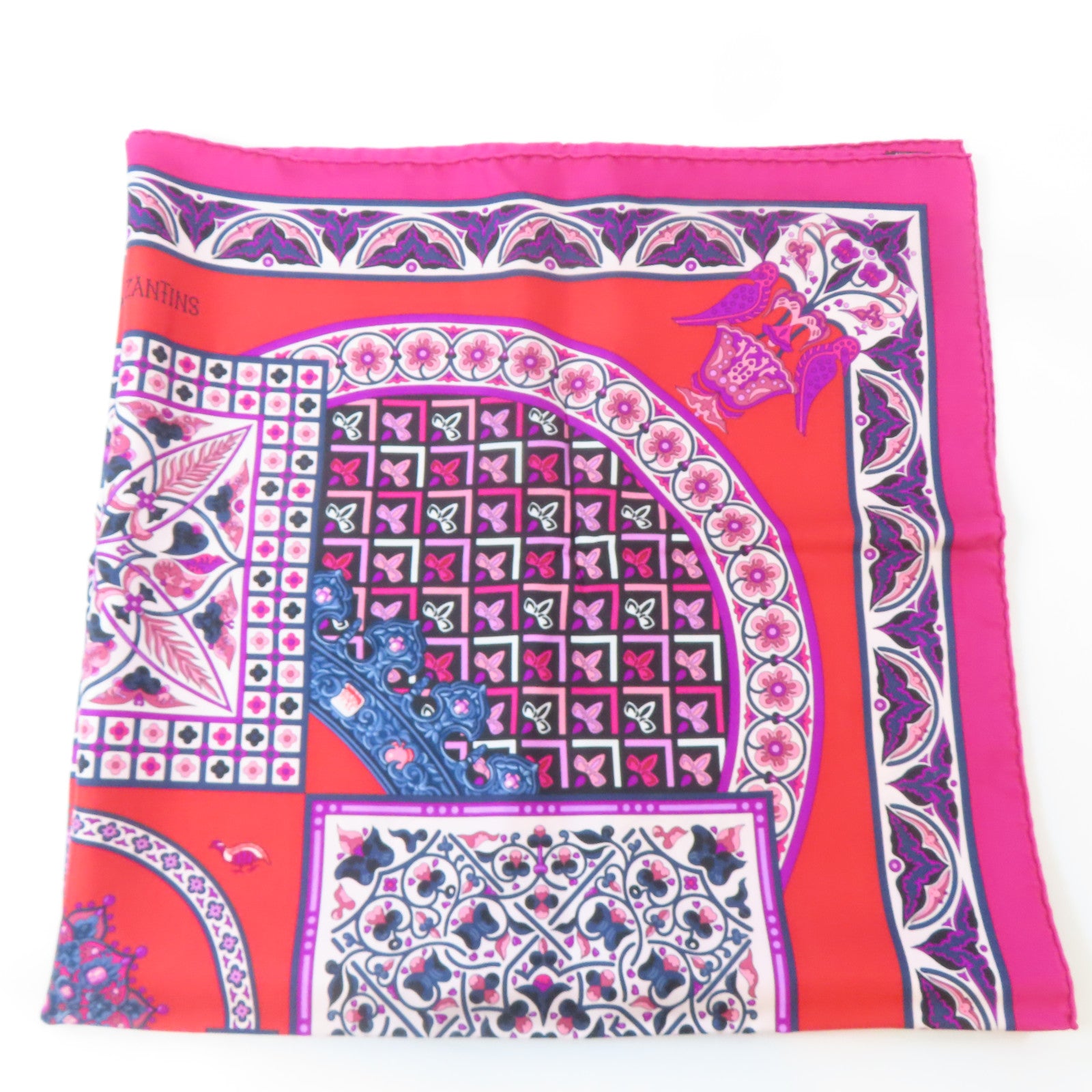 HERMES 絲質Scarf絲巾紅色/多色