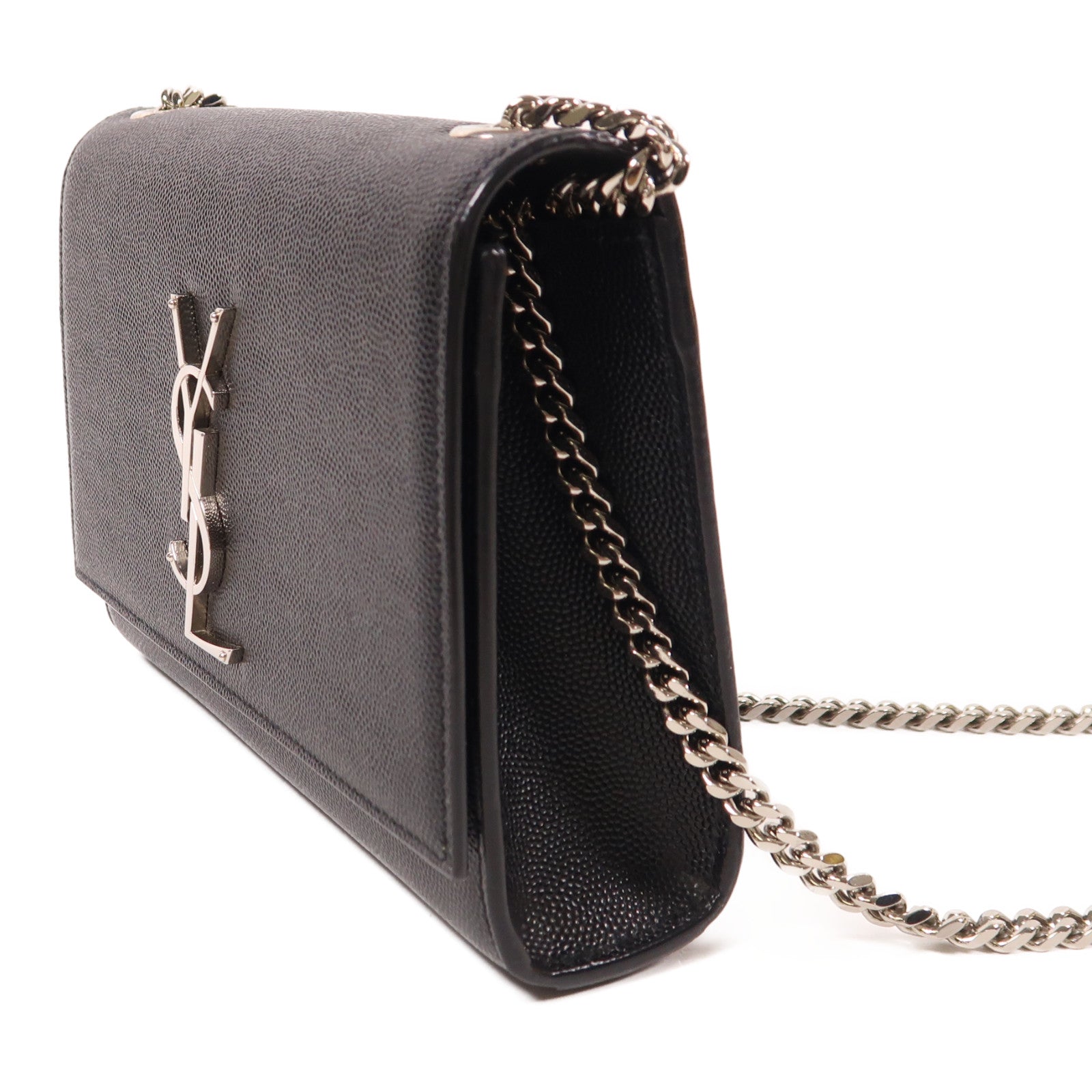 SAINT LAURENT 牛皮皮革Kate銀扣肩背袋