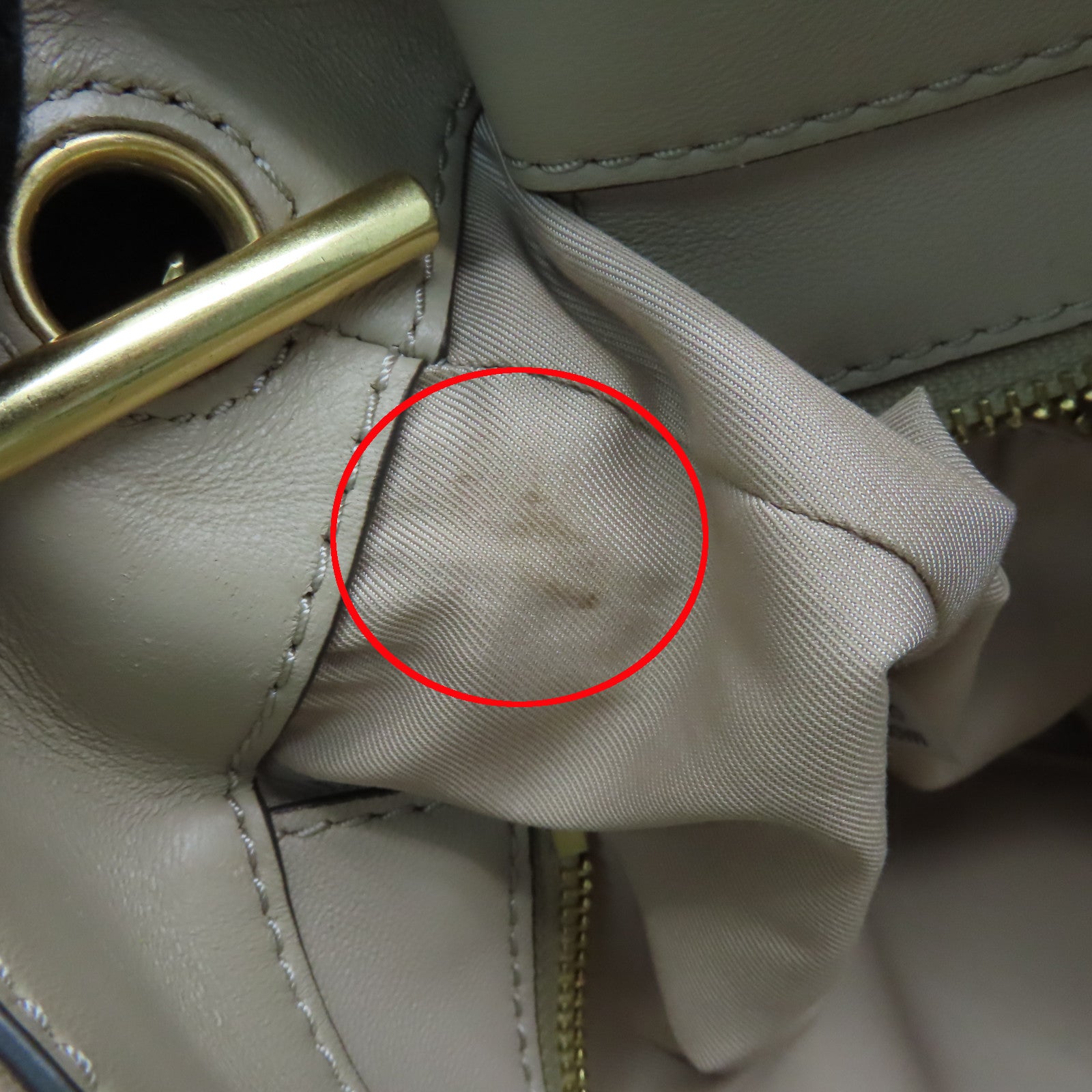 Tory Burch 【激減優惠】牛皮皮革Shoulder Bag金扣肩背袋米色