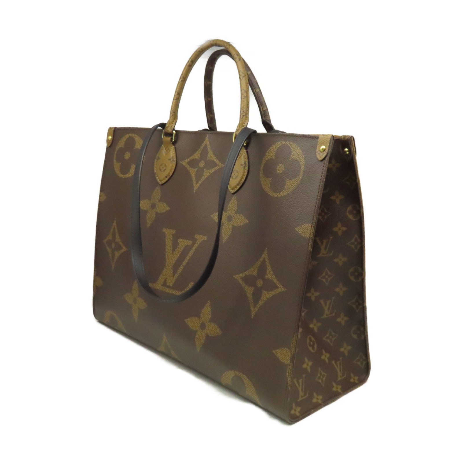 LOUIS VUITTON 【激減優惠】Monogram On The Go 2Way Tote Bag金扣手挽肩背兩用袋啡色