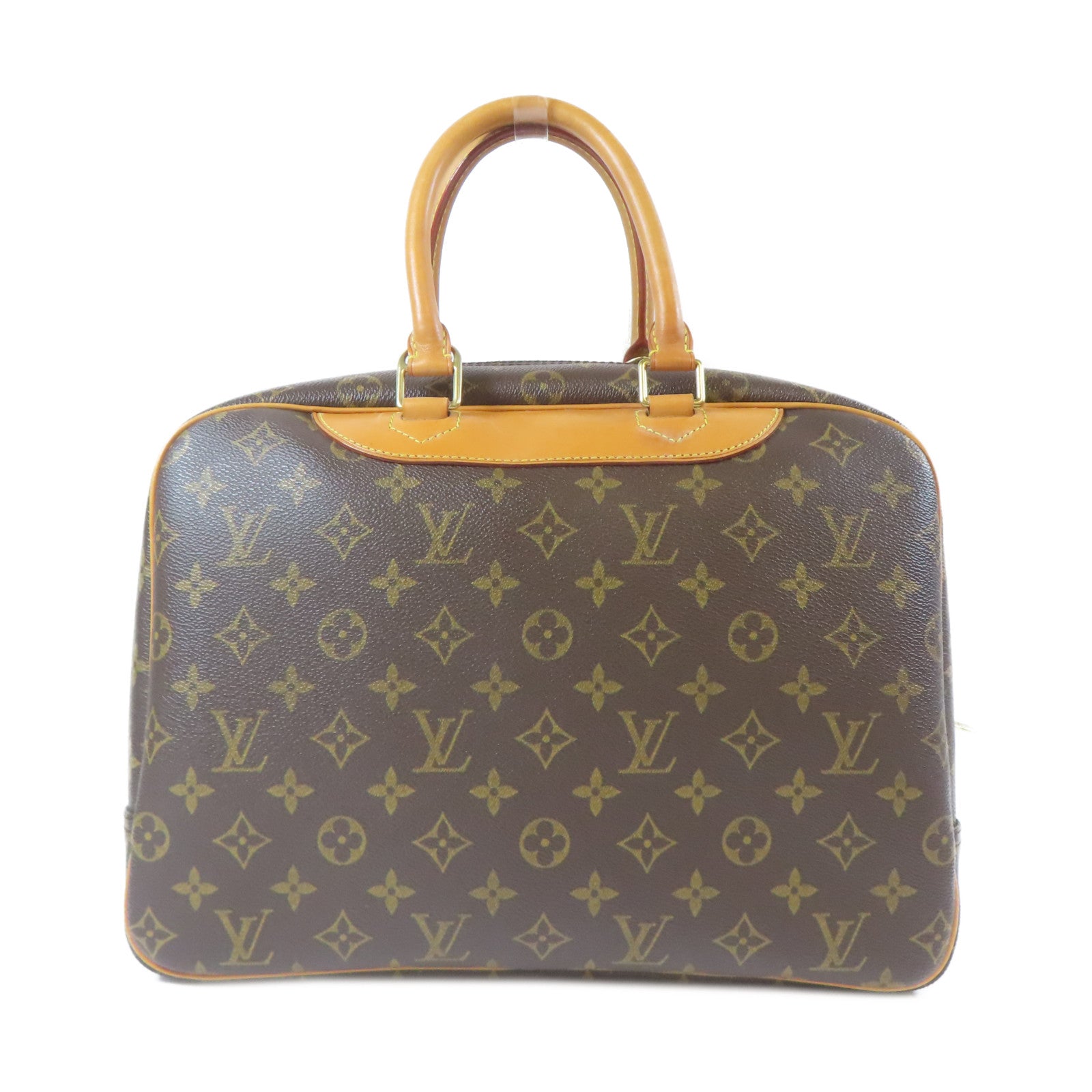 LOUIS VUITTON Monogram Trouville金扣手挽袋啡色