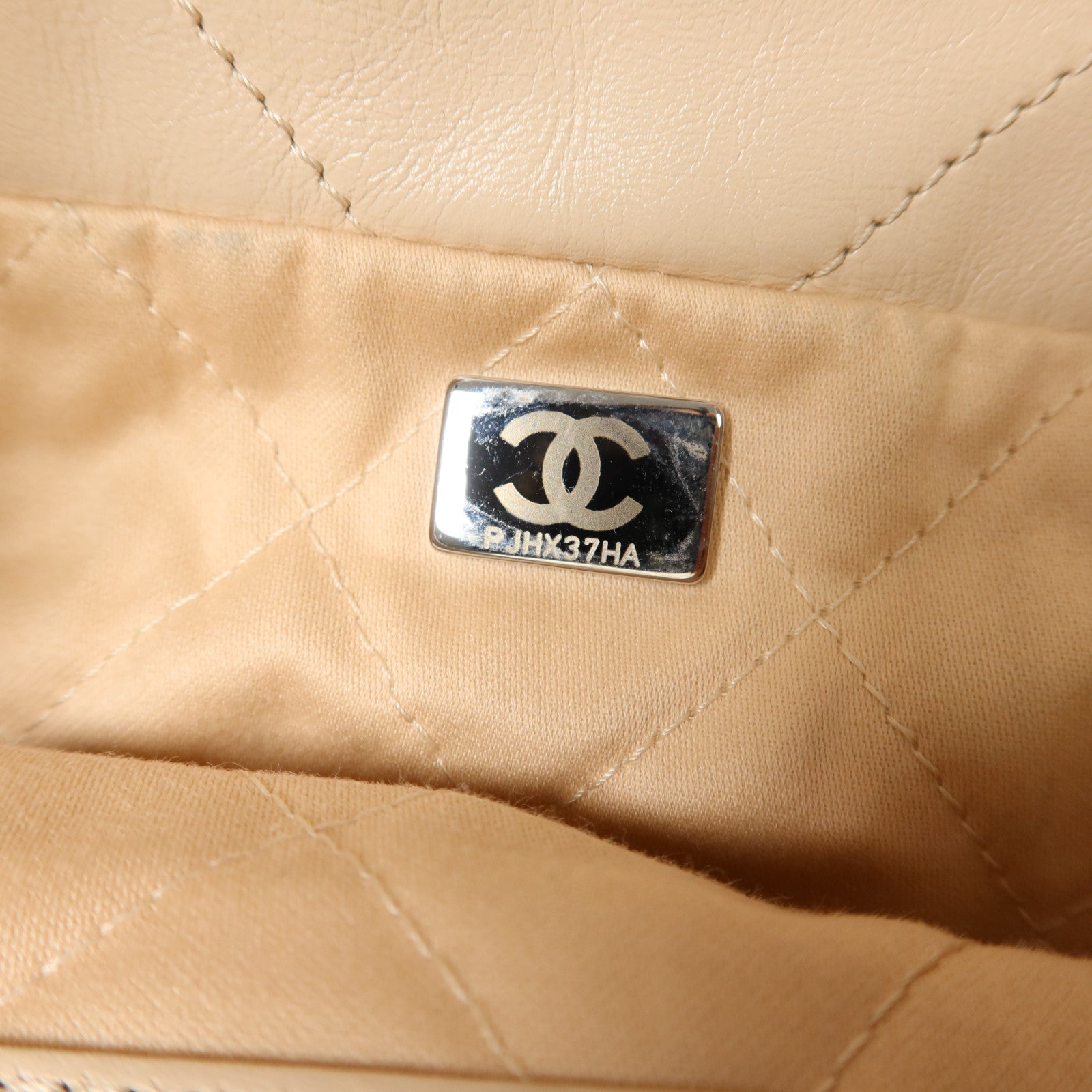 CHANEL 牛皮皮革Chanel 22銀扣肩背袋
