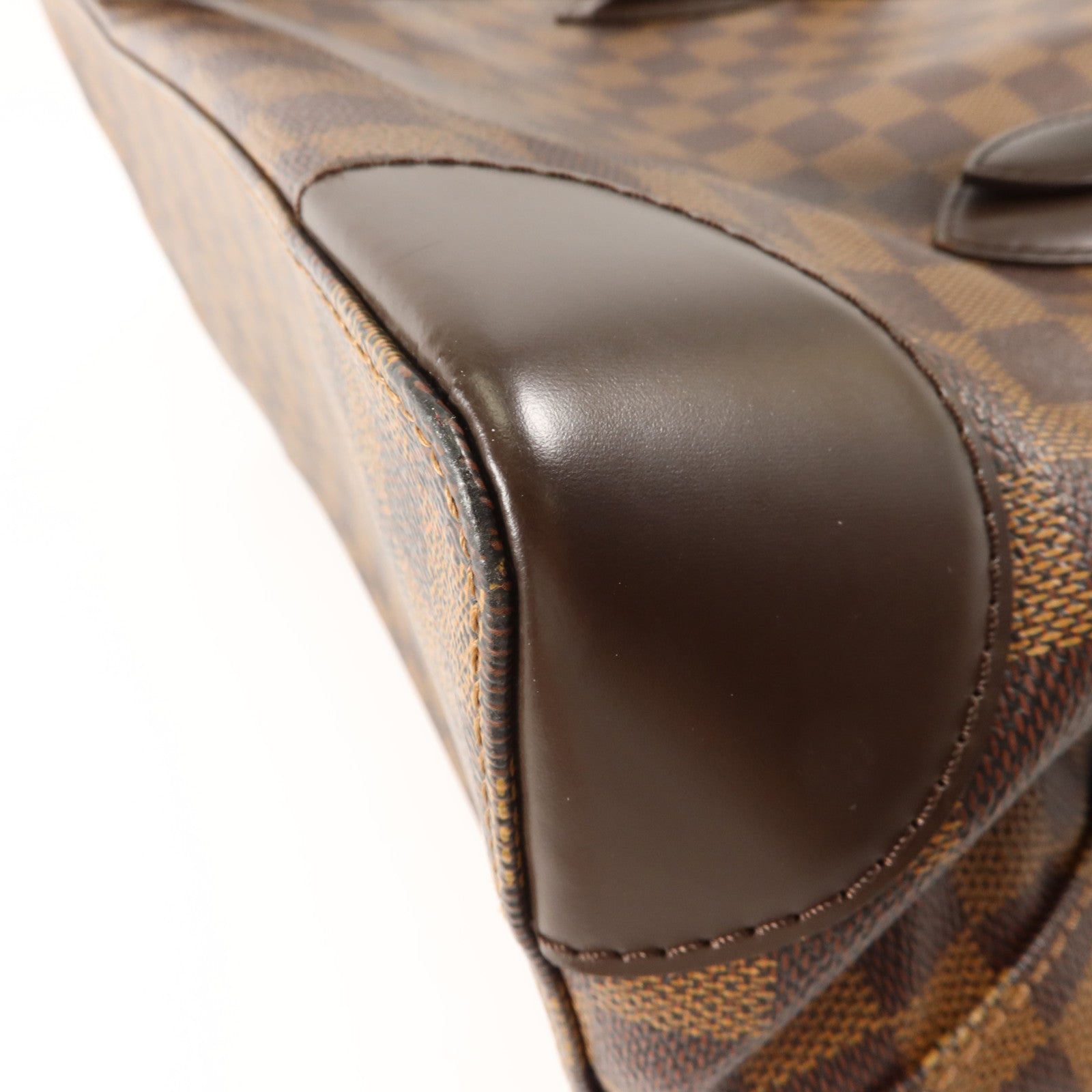 LOUIS VUITTON Damier Hampstead MM金扣手挽袋