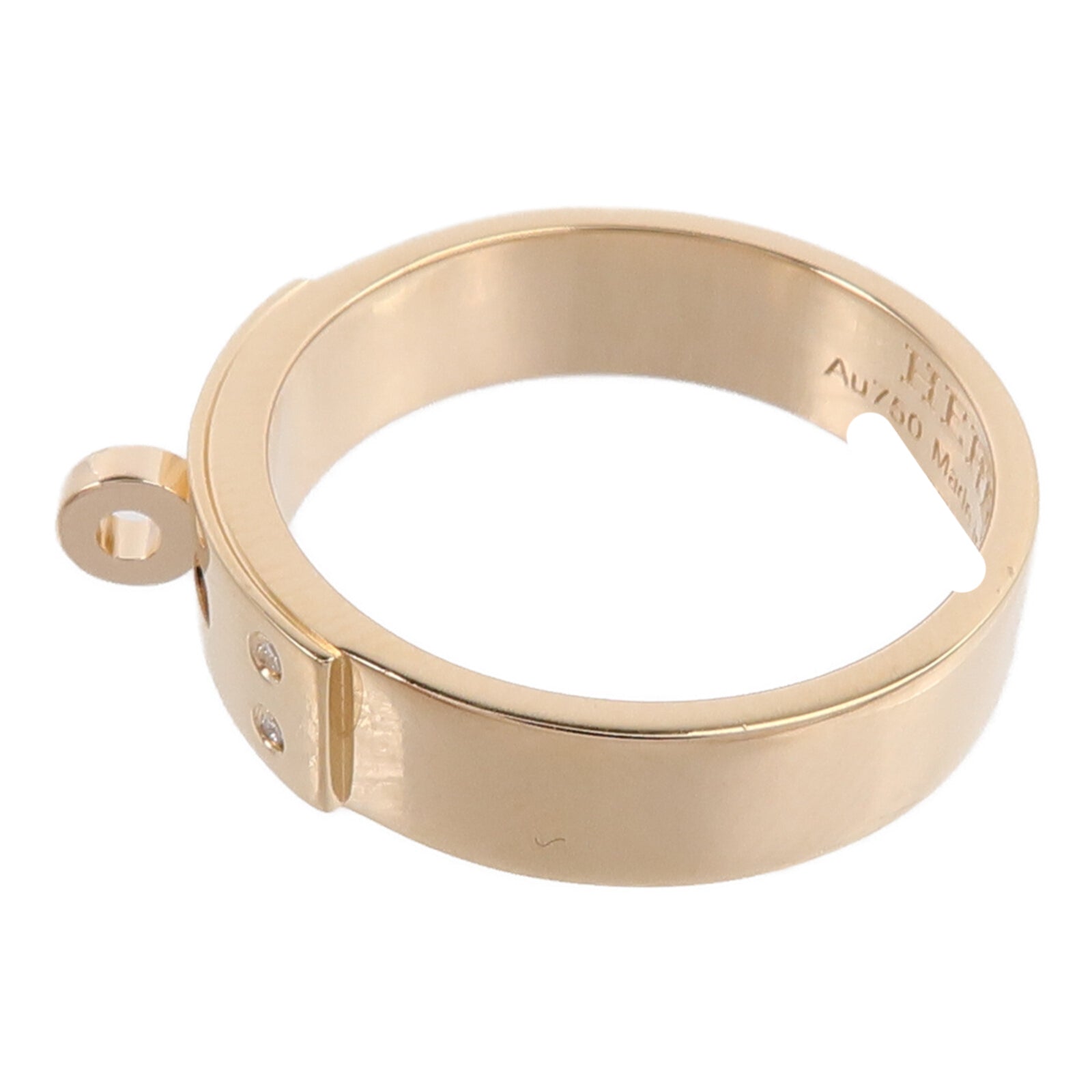 HERMES 18K玫瑰金Kelly Ring戒指