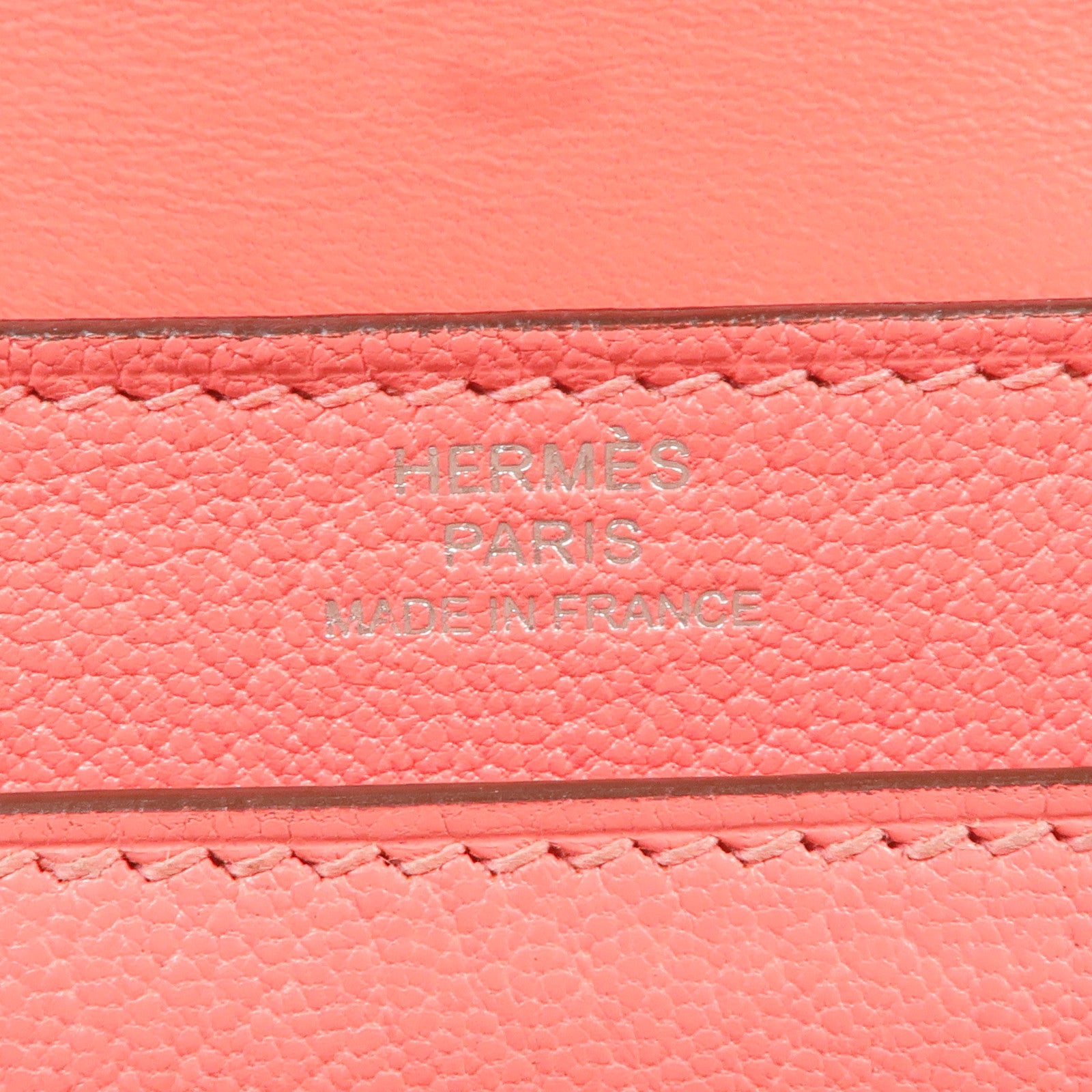 HERMES Chevre皮革Verrou Mini銀扣鏈帶肩背袋Rose Lipstick